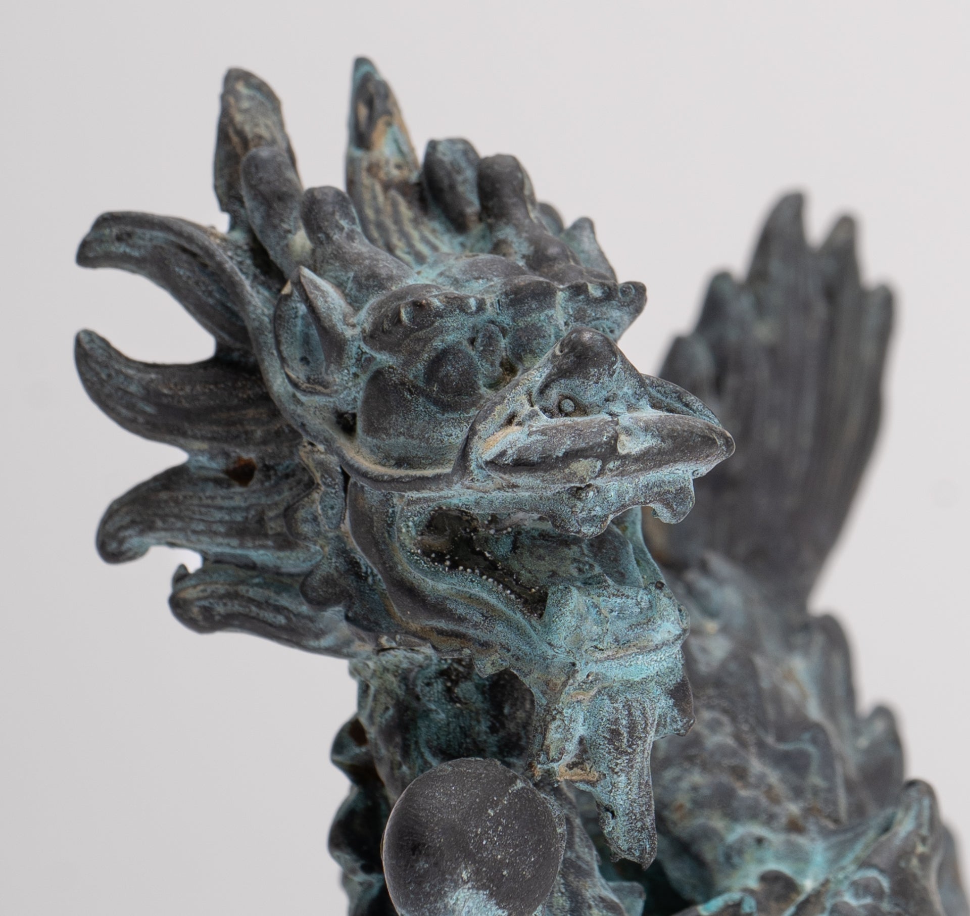 Antique Chinese Style Bronze Dragon Statue - 12.5cm/5"