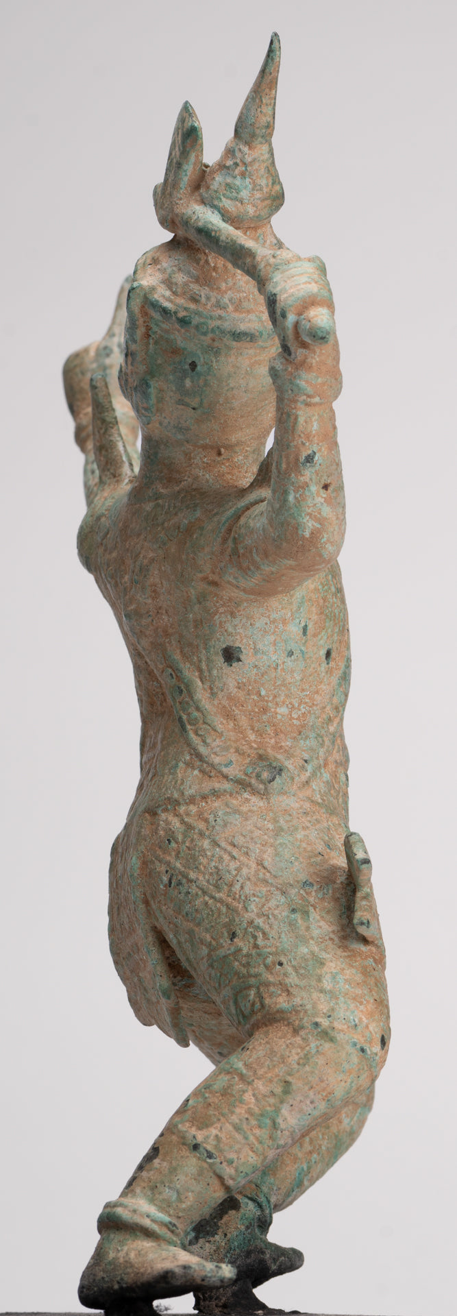 Antique Khmer Style Standing Bayon Hindu God Hanuman Statue - 31cm/12" Tall