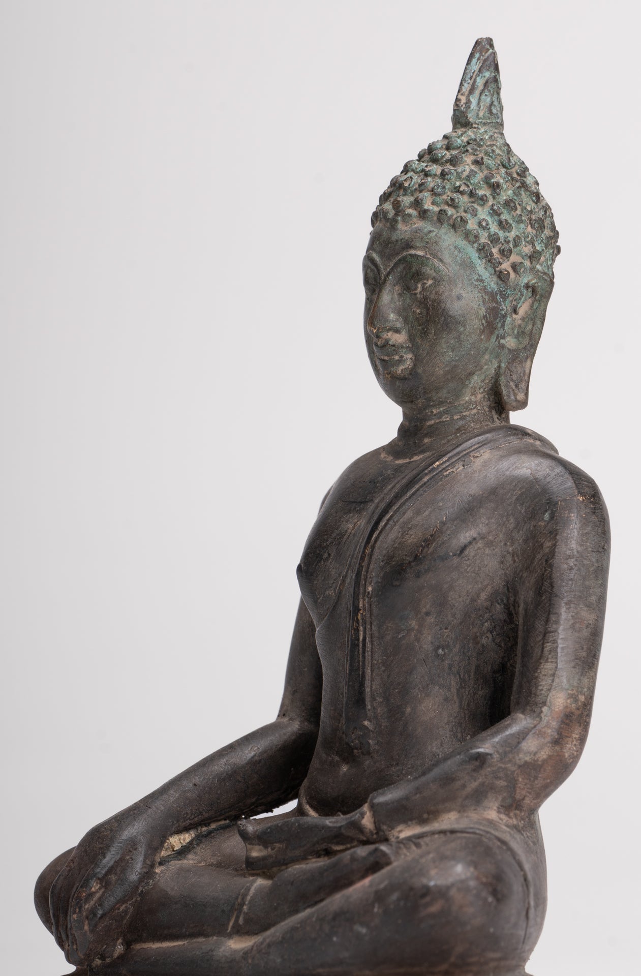 Buddha Statue - Antique Sukhothai Style Thai Enlightenment Buddha Statue - 17cm/7"