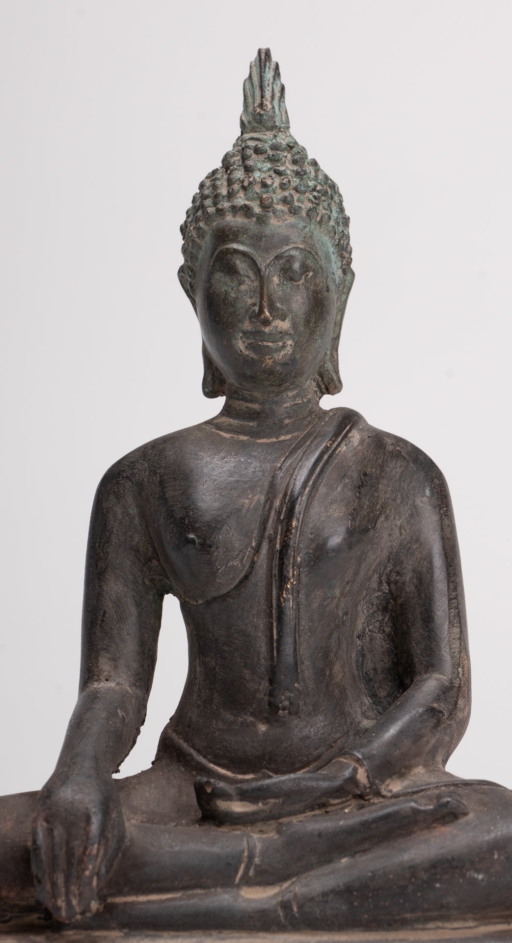 Buddha Statue - Antique Sukhothai Style Thai Enlightenment Buddha Statue - 17cm/7"