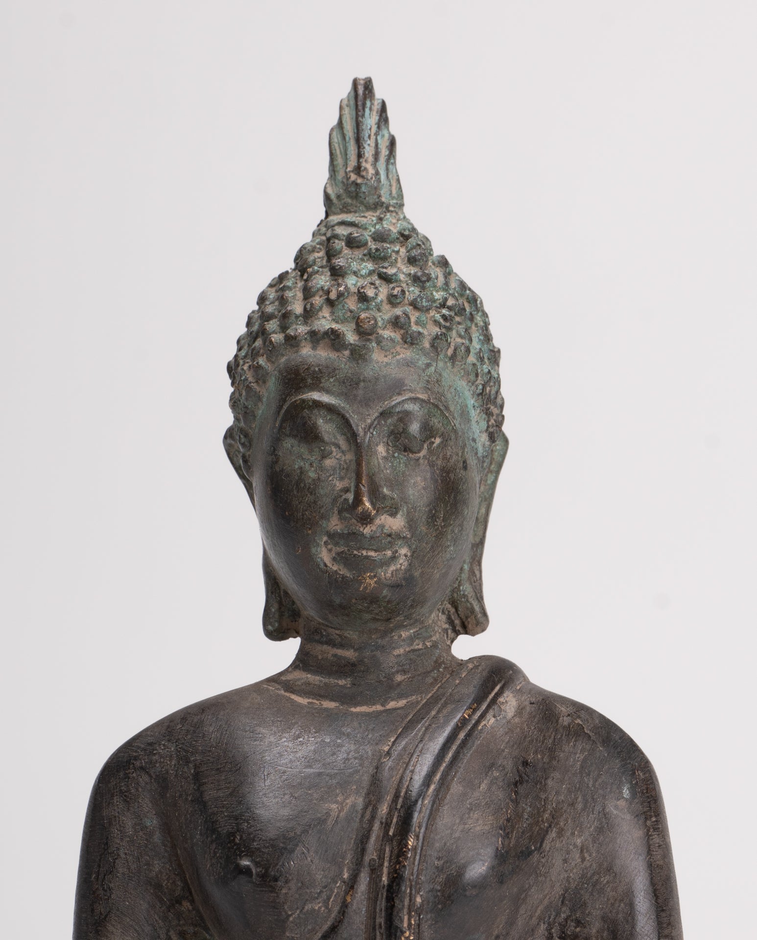 Buddha Statue - Antique Sukhothai Style Thai Enlightenment Buddha Statue - 17cm/7"