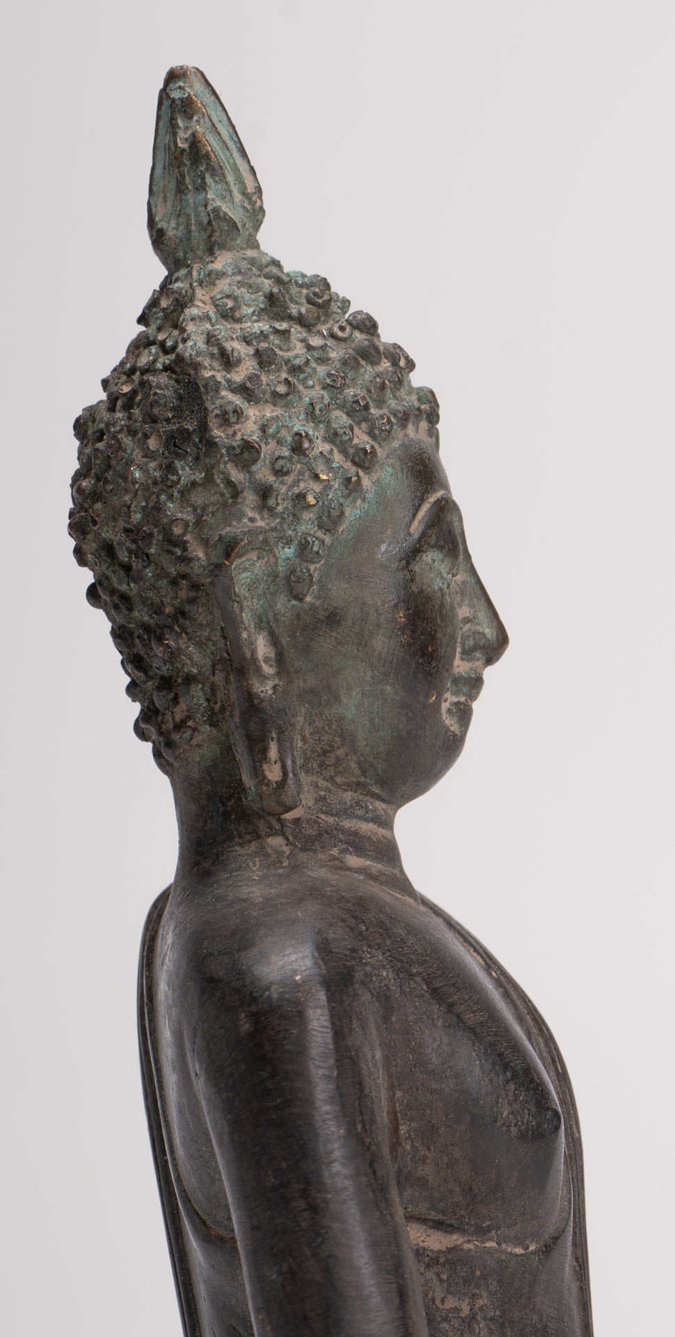 Buddha Statue - Antique Sukhothai Style Thai Enlightenment Buddha Statue - 17cm/7"