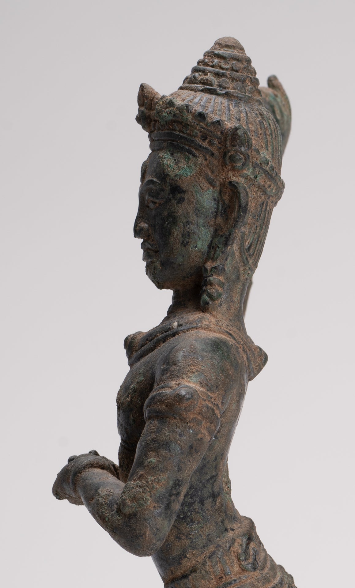 Antique Khmer Style Angkor Wat Bronze Dancing Apsara or Angel - 29cm/12"