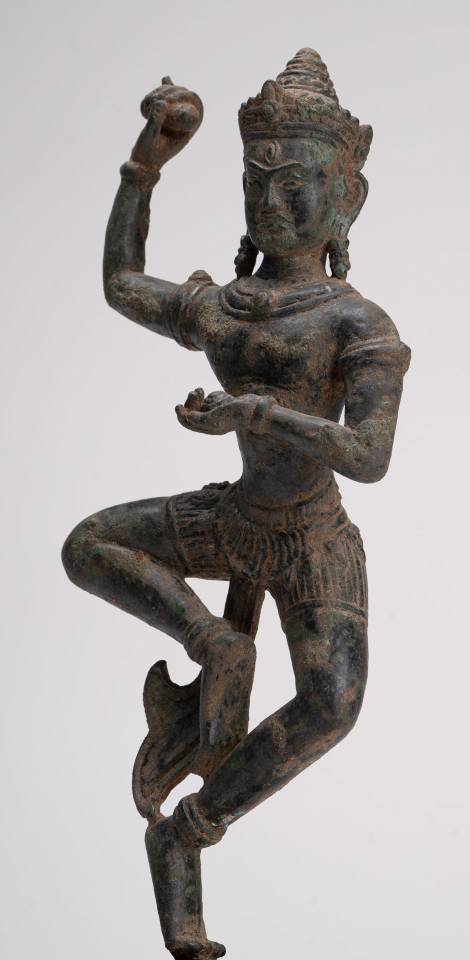 Antique Khmer Style Angkor Wat Bronze Dancing Apsara or Angel - 29cm/12"