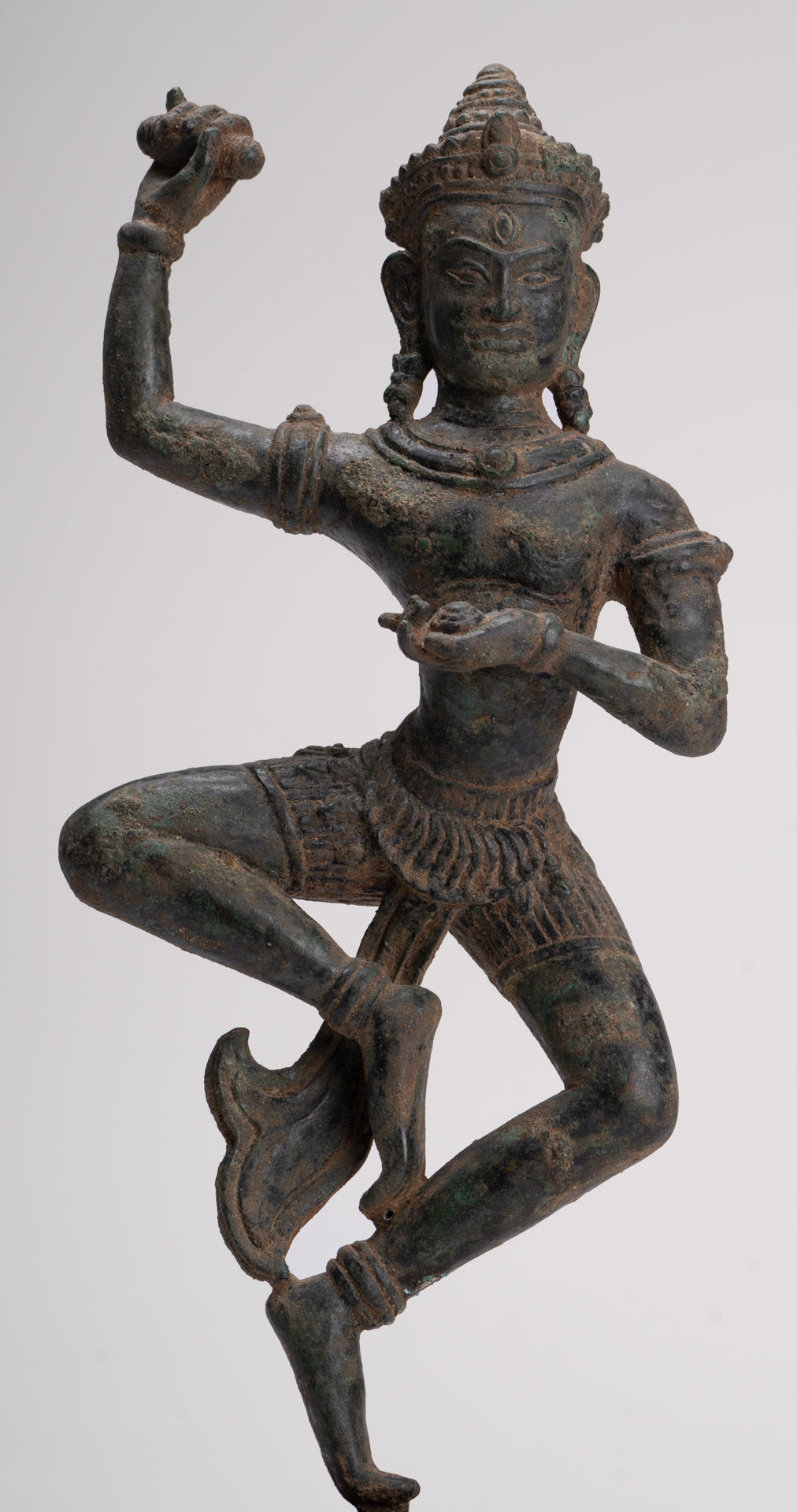 Antique Khmer Style Angkor Wat Bronze Dancing Apsara or Angel - 29cm/12"