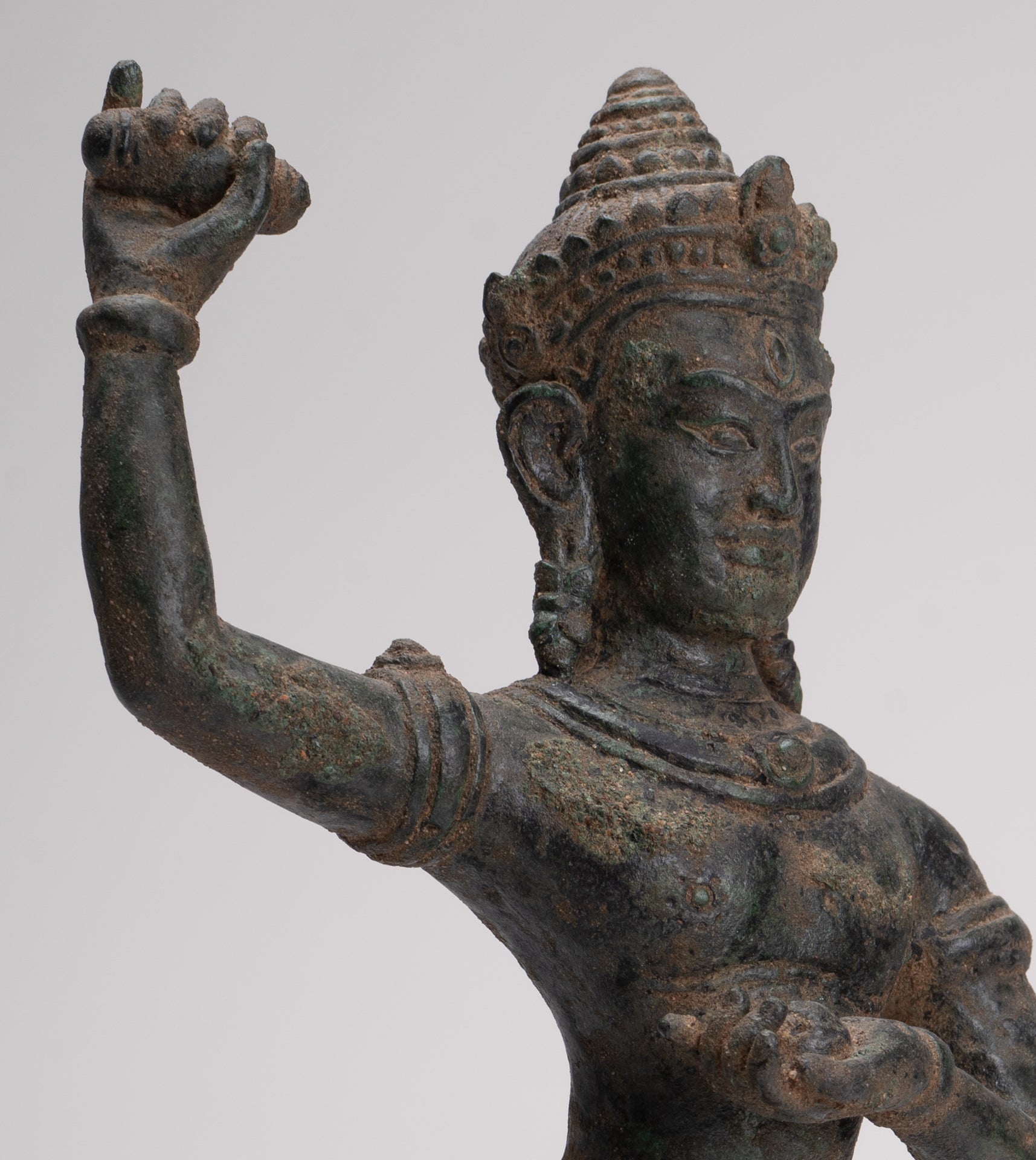 Antique Khmer Style Angkor Wat Bronze Dancing Apsara or Angel - 29cm/12"