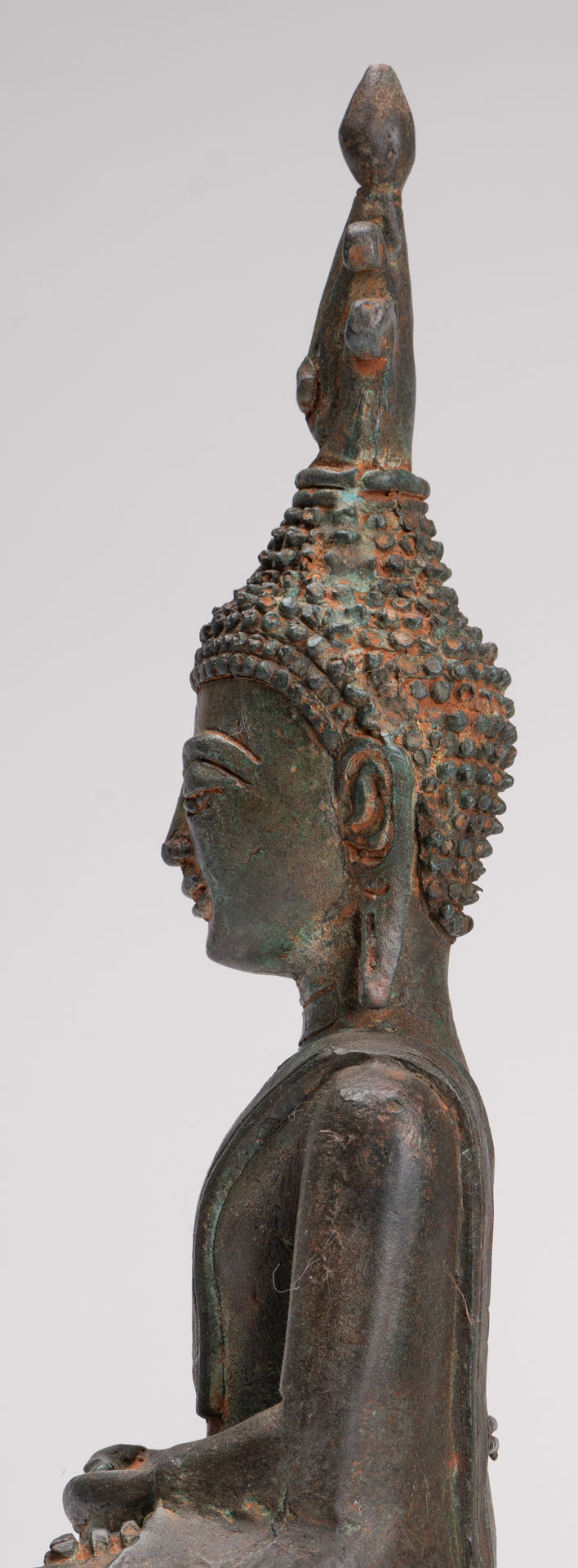 Buddha Statue - Seated Antique Laos Style Meditation Buddha Statue - 26cm/10"