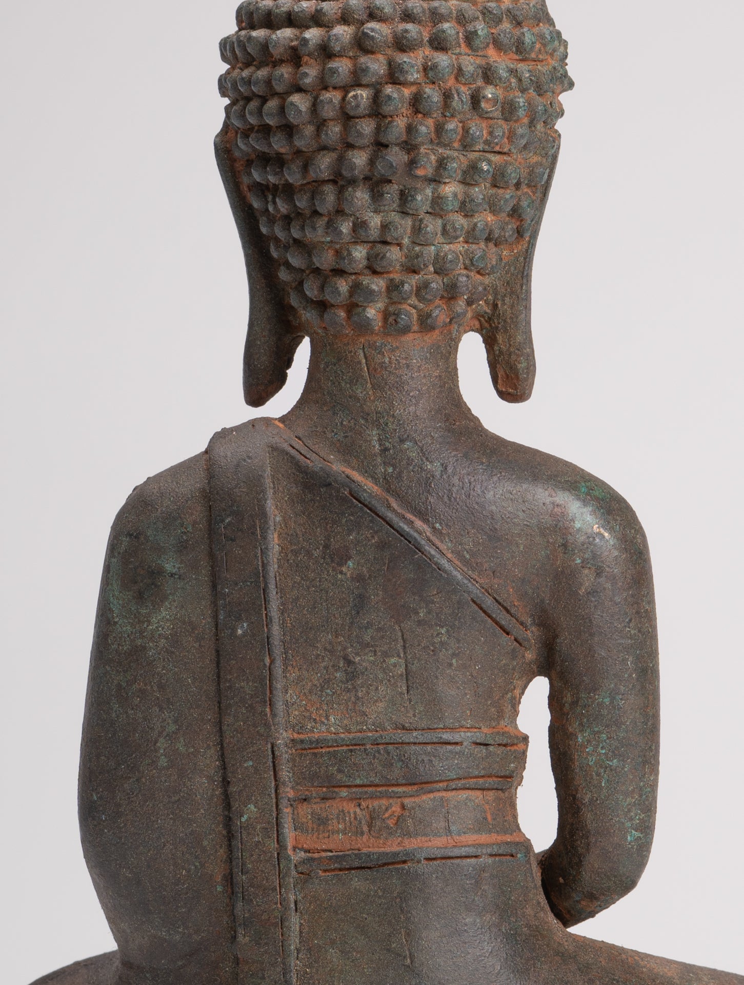 Buddha Statue - Seated Antique Laos Style Meditation Buddha Statue - 31cm/12"