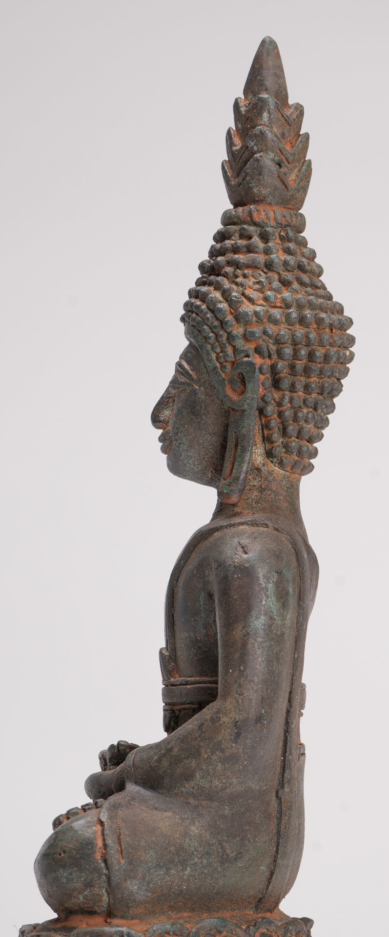 Buddha Statue - Seated Antique Laos Style Meditation Buddha Statue - 31cm/12"