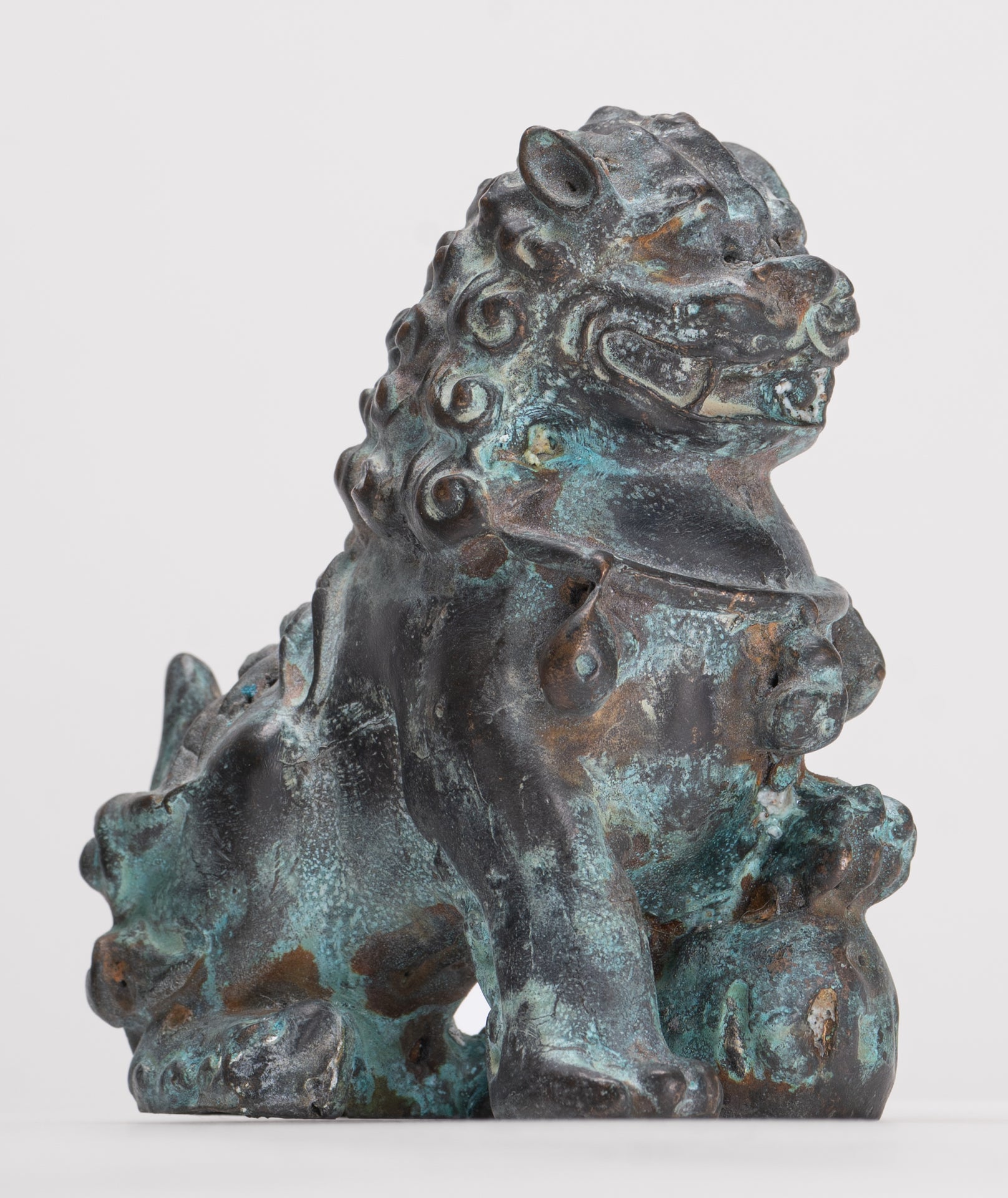 Lions gardiens de temple de style chinois antique Lions Shishi Foo Dogs Lions impériaux (paire) - 10,5 cm/4"