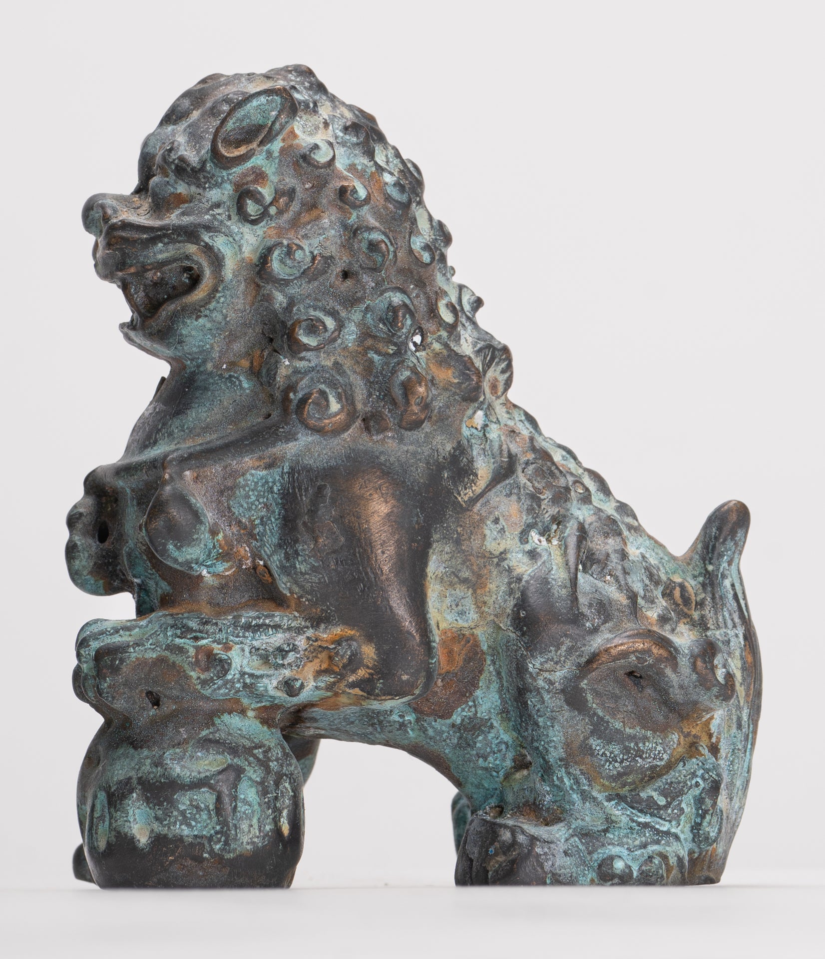 Lions gardiens de temple de style chinois antique Lions Shishi Foo Dogs Lions impériaux (paire) - 10,5 cm/4"