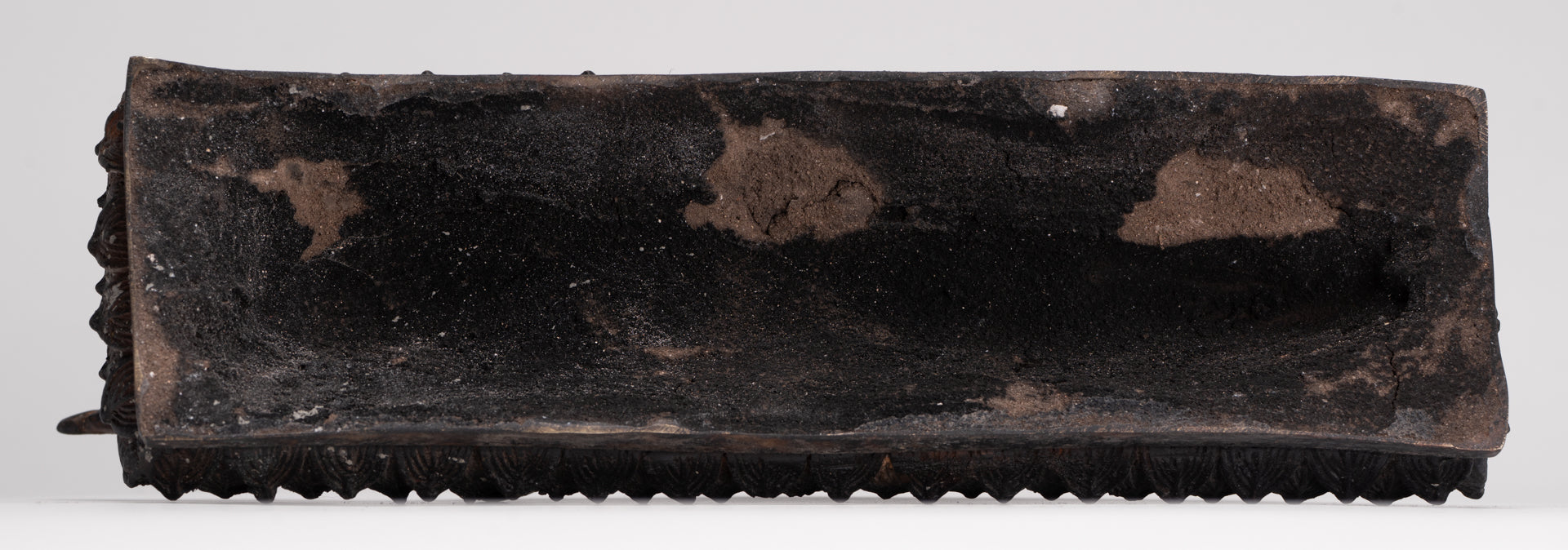 Buddha Statue - Antique Thai Style Bronze Sukhothai Reclining Nirvana Buddha Statue - 28cm/11"