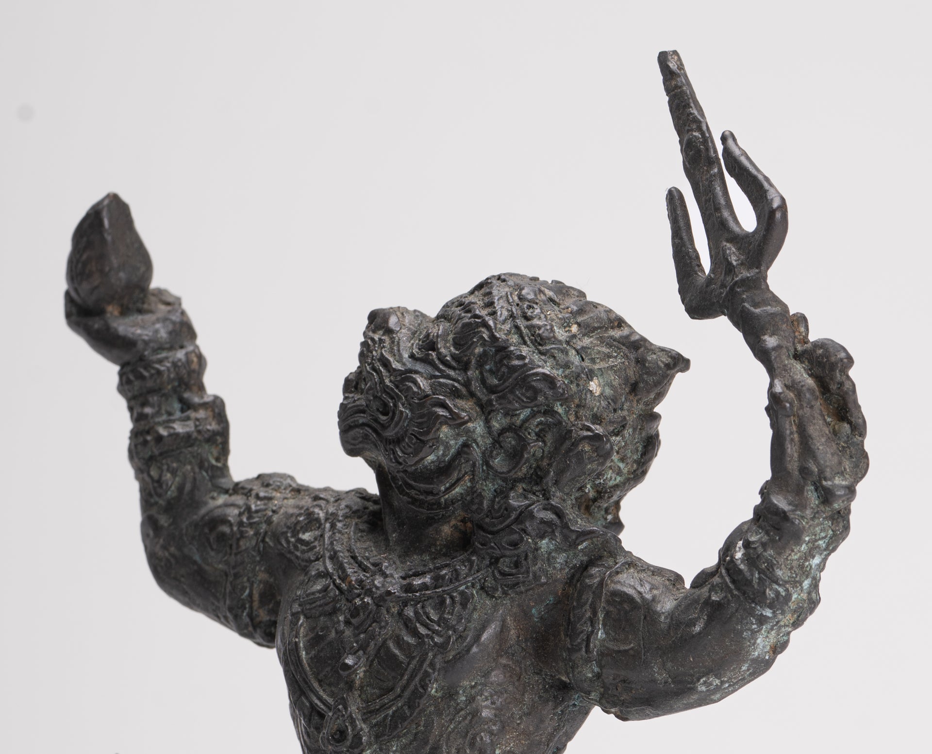 Antique Thai Style Bayon Hindu God Hanuman Statue - 23cm/9" Tall