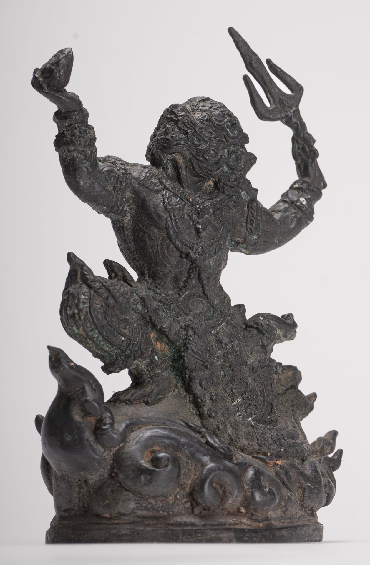 Antique Thai Style Bayon Hindu God Hanuman Statue - 23cm/9" Tall