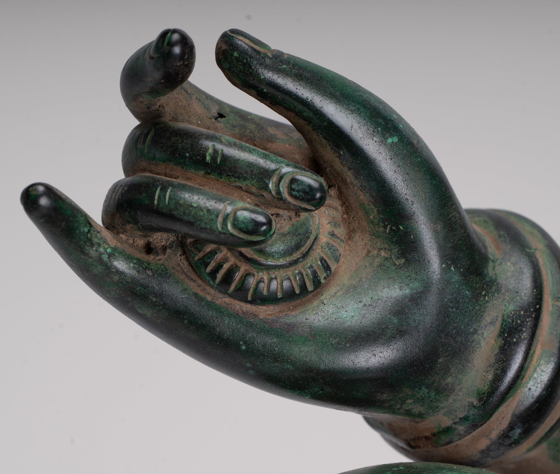 Ganesha Statue - Antique Khmer Style Bronze Seated Ganesha Statue - 63cm/24"