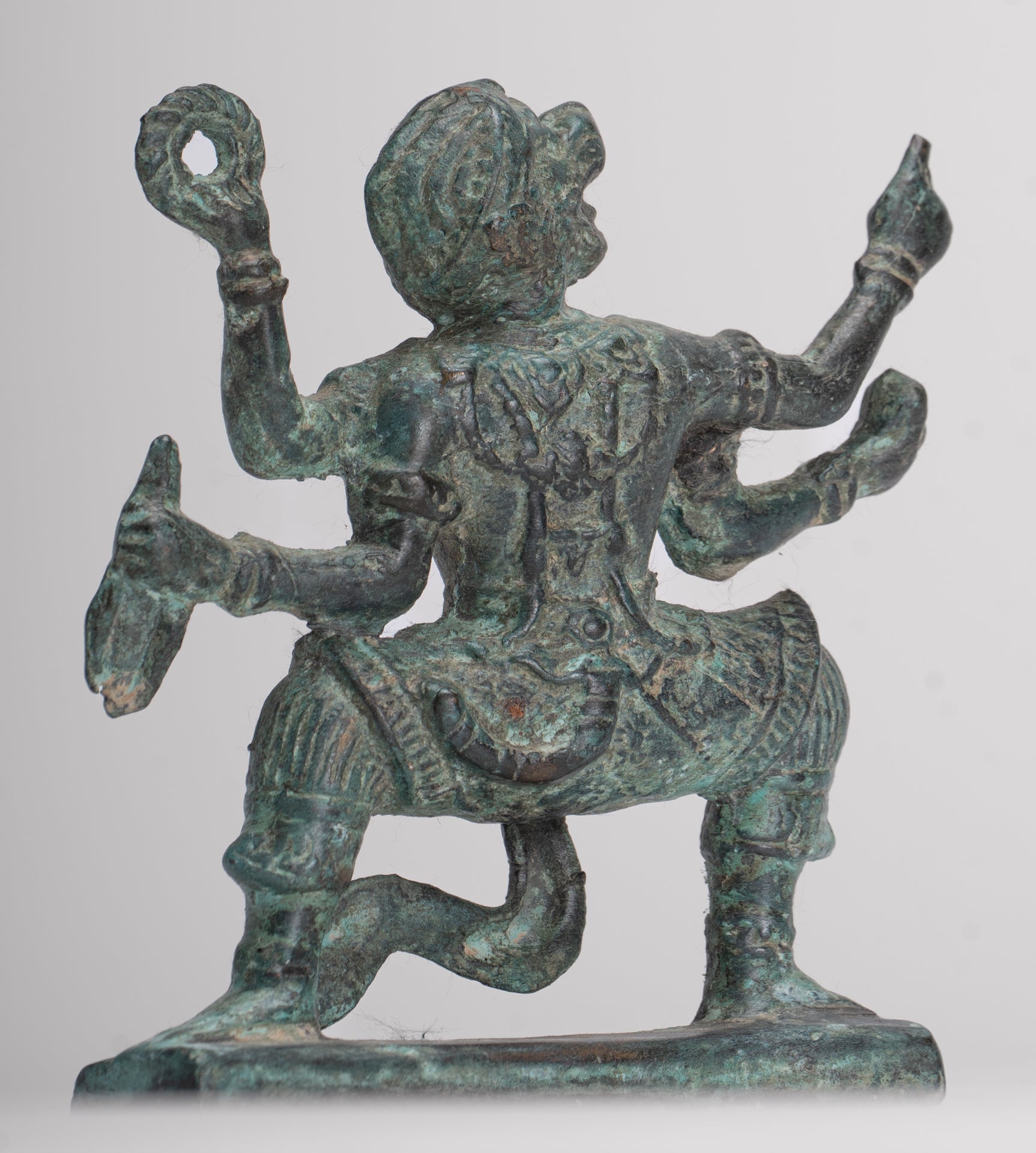 Antique Thai Style Hindu God Hanuman Statue - 12cm/5" Tall