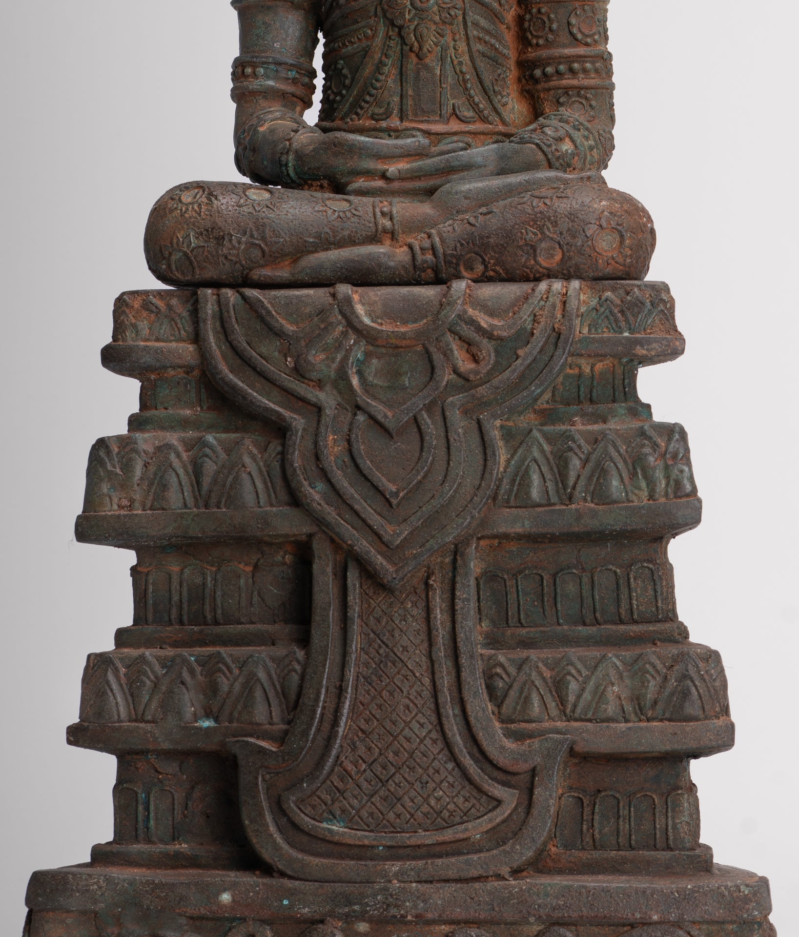 Buddha Statue - Seated Antique Laos Style Meditation Buddha Statue - 61cm/24"