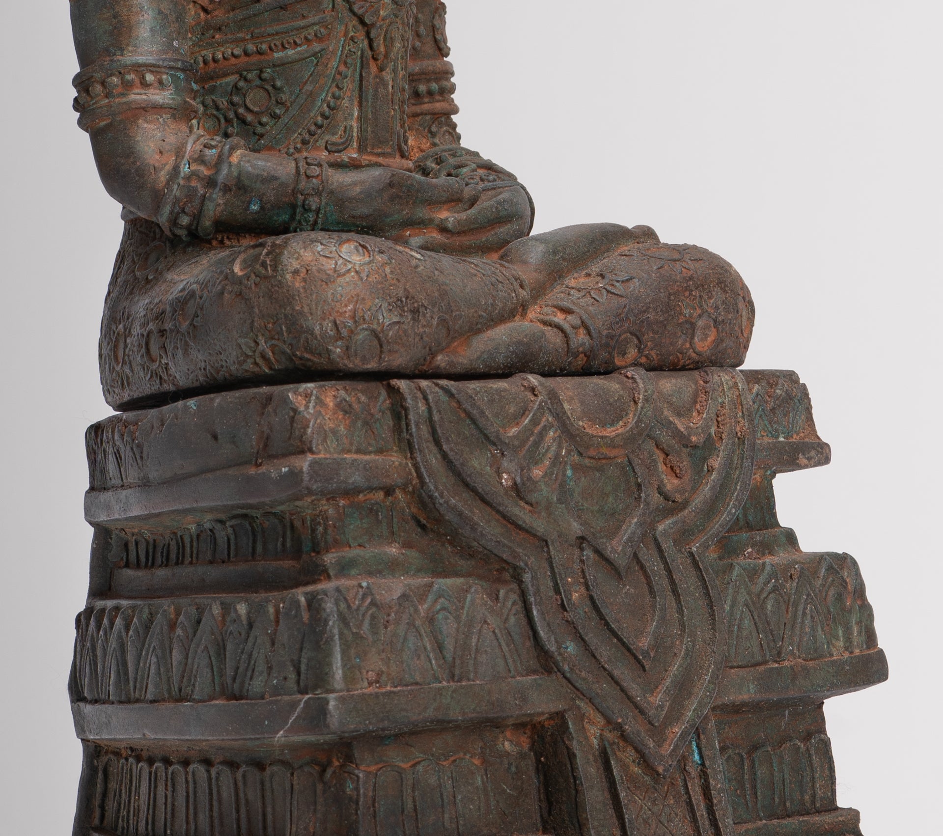 Buddha Statue - Seated Antique Laos Style Meditation Buddha Statue - 61cm/24"