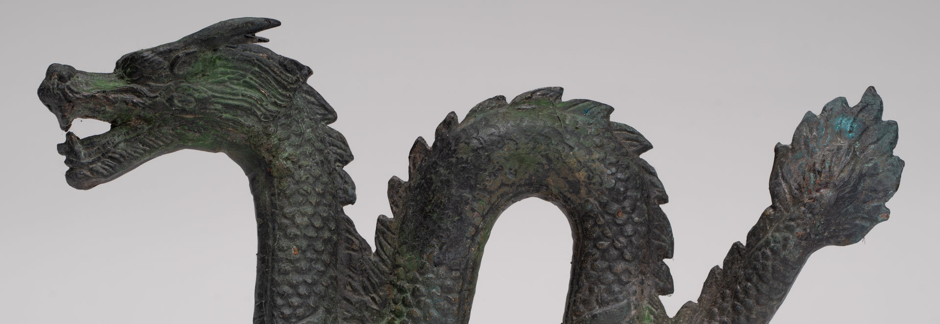 Antique Chinese Style Bronze Dragon Statue - 16cm/6"