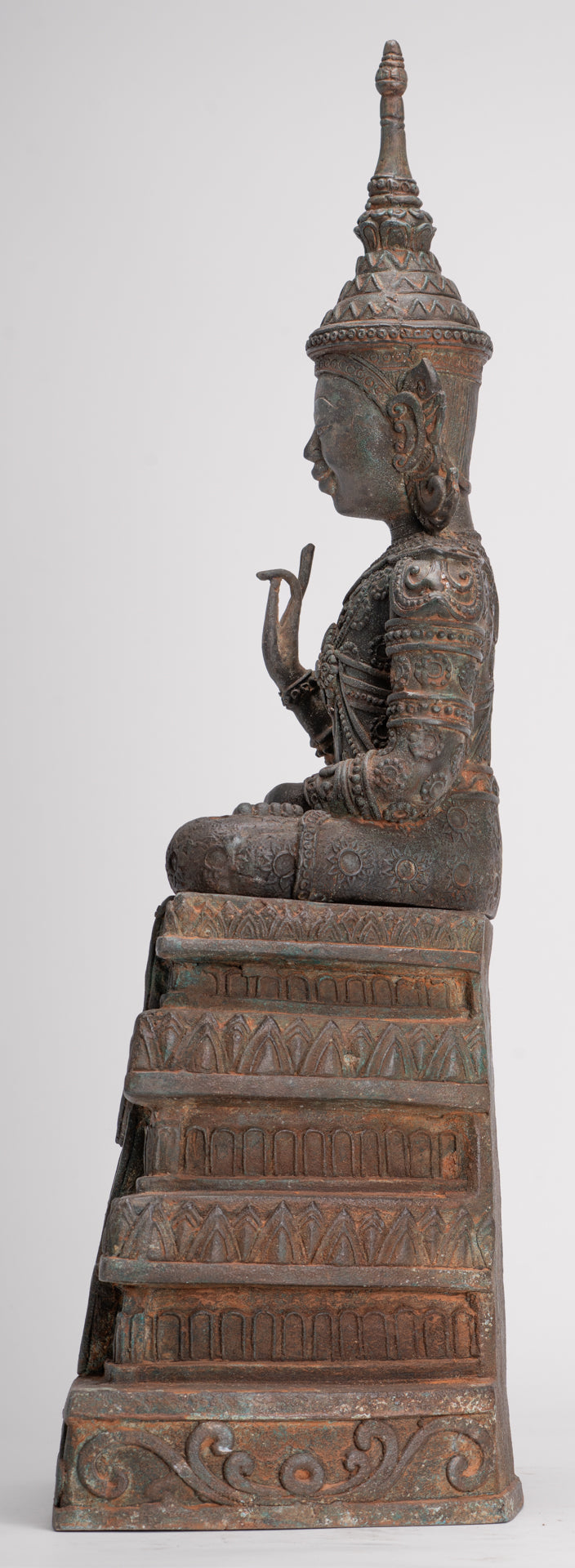 Buddha Statue - Seated Antique Laos Style Teaching Buddha Statue - 61cm/24"