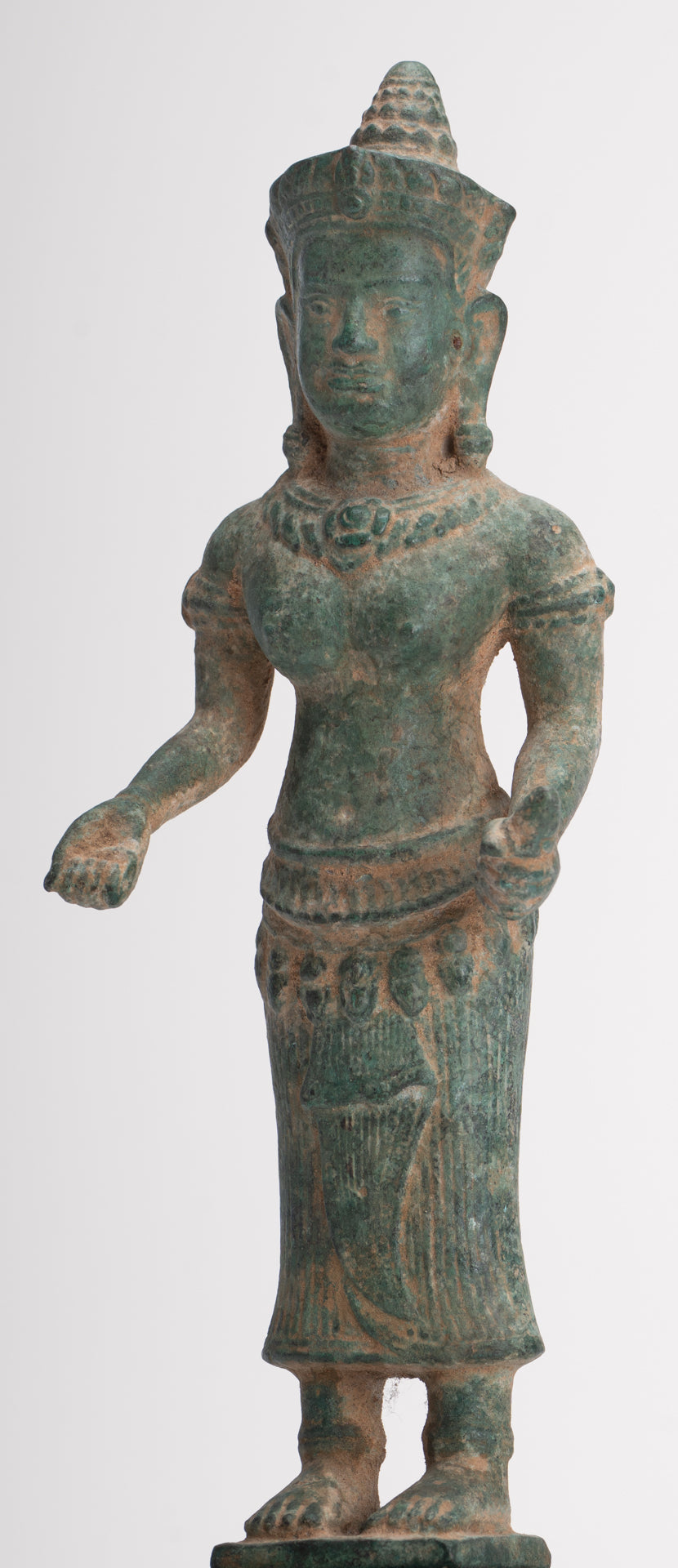 Lakshmi Statue - Antique Khmer Style Bayon Lakshmi Statue / Devi Consort of Vishnu - 27.5cm/11"