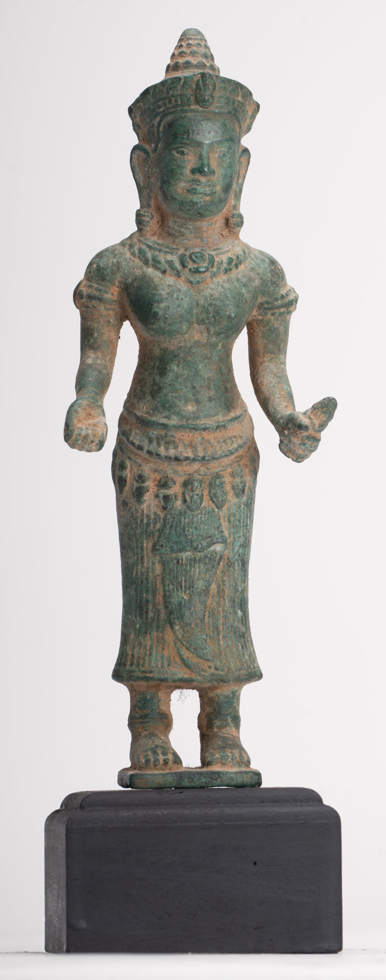 Lakshmi Statue - Antique Khmer Style Bayon Lakshmi Statue / Devi Consort of Vishnu - 27.5cm/11"