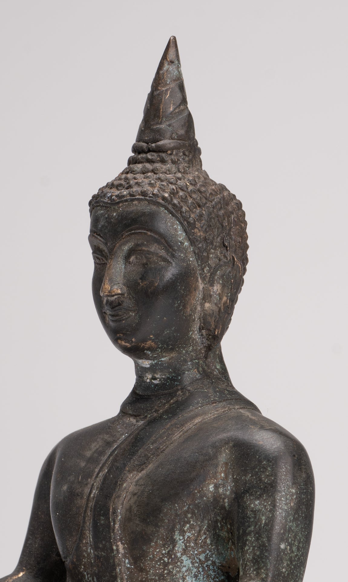 Buddha Statue - Antique Thai Style Luang Pho Phra Sai Buddha Statue - 24cm/10" 