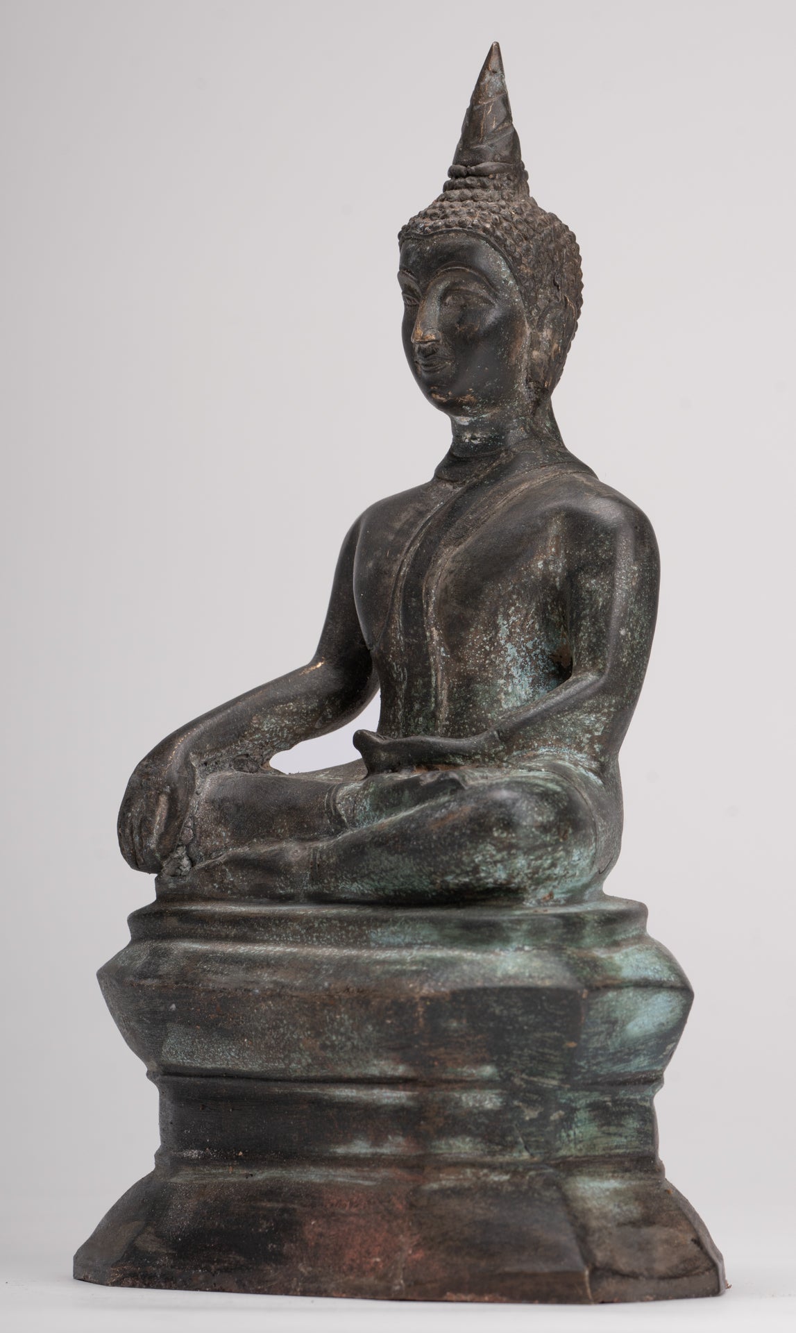 Buddha Statue - Antique Thai Style Luang Pho Phra Sai Buddha Statue - 24cm/10" 