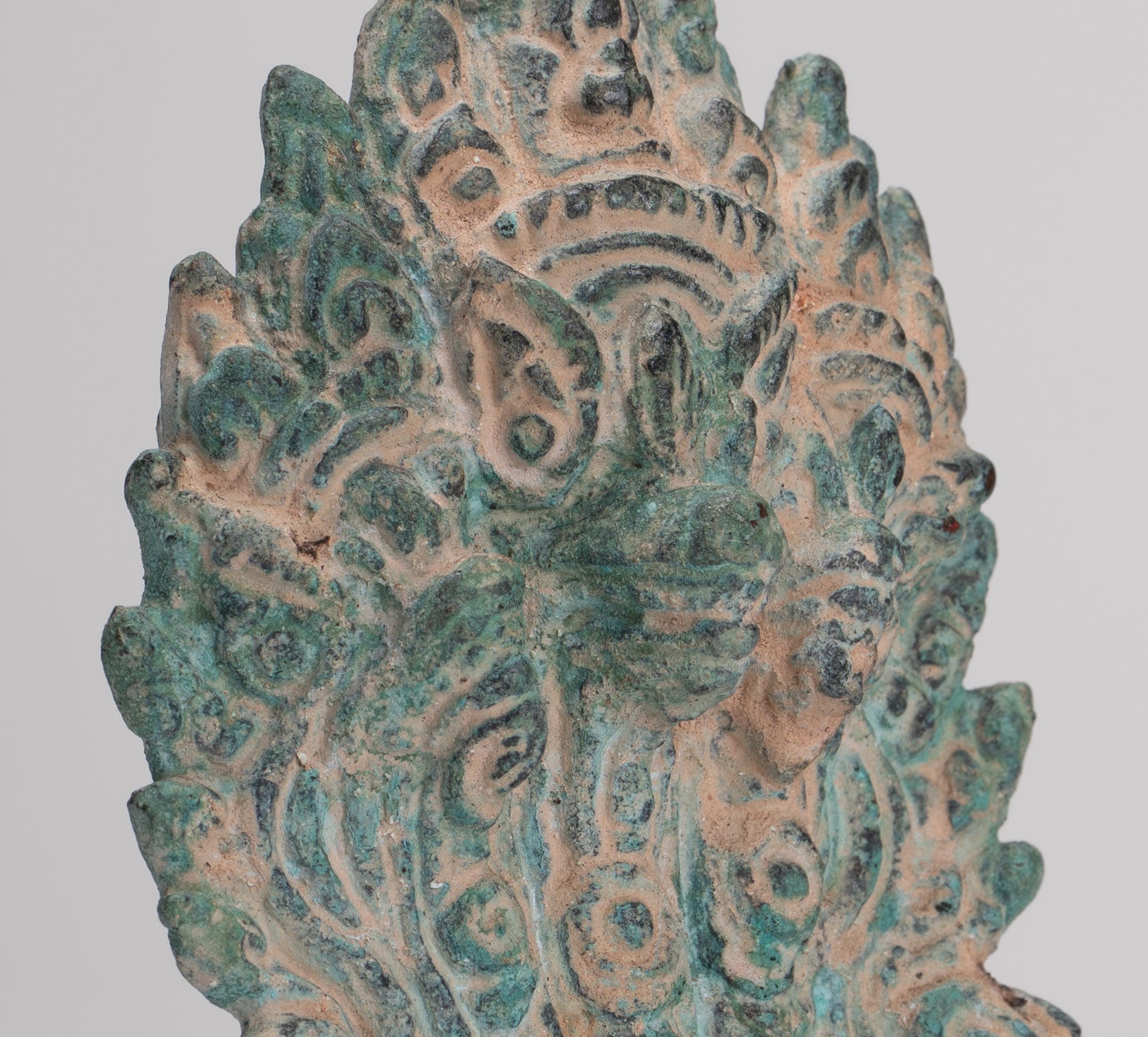 Statue de Naga - Statue de protection en bronze de style khmer antique Naga, serpent ou serpent - 15,5 cm/6"