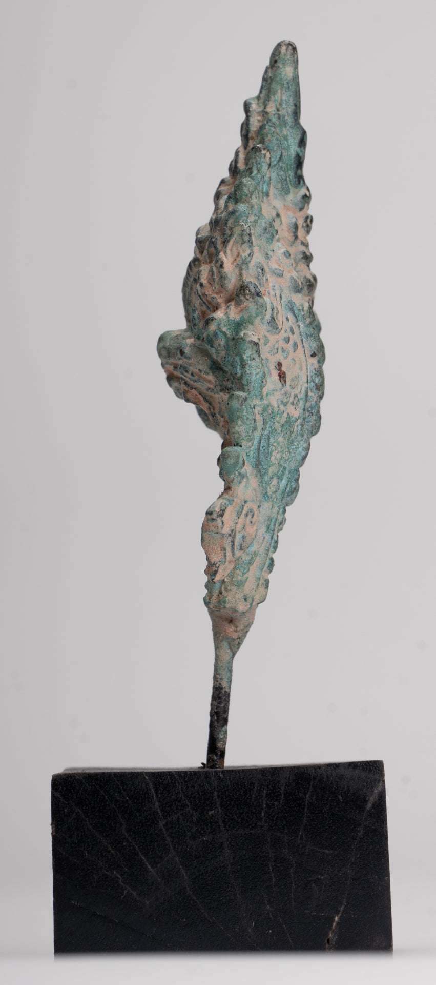 Statue de Naga - Statue de protection en bronze de style khmer antique Naga, serpent ou serpent - 15,5 cm/6"