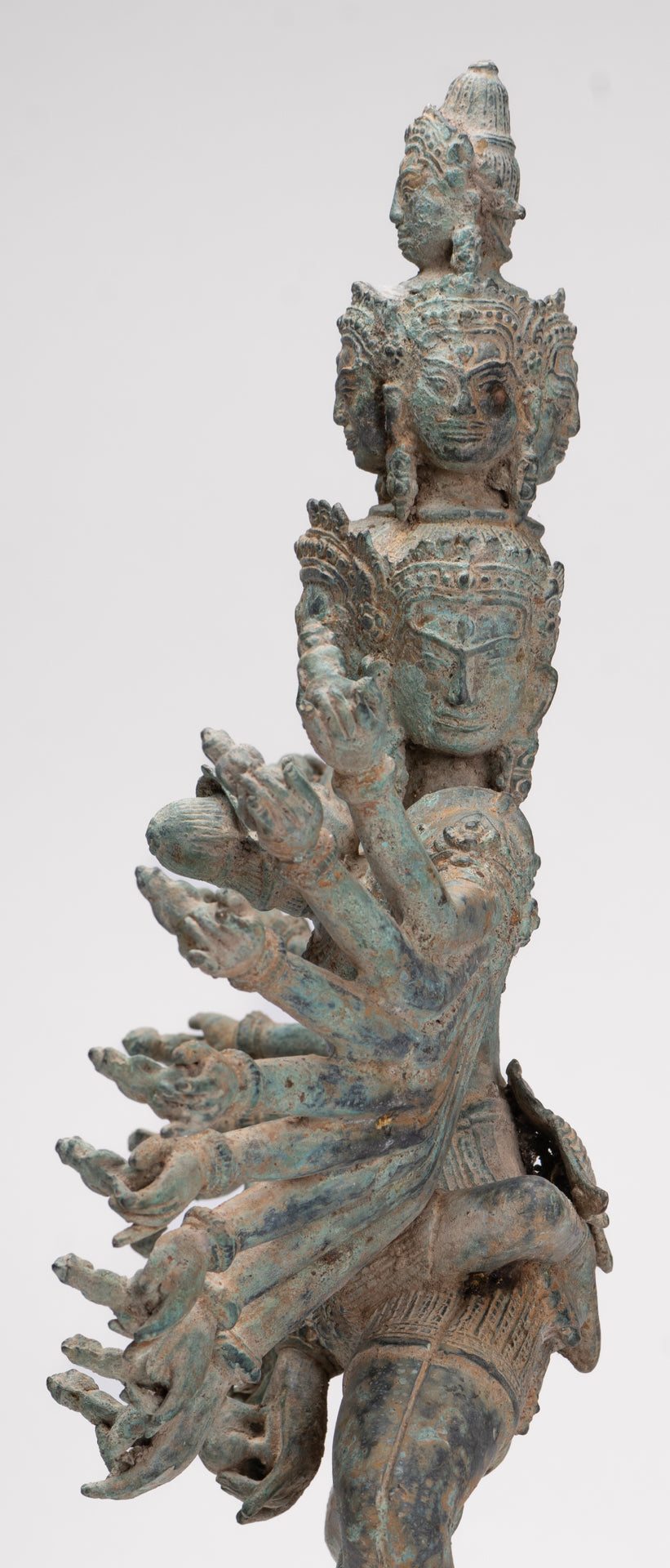 Antique Khmer Style Standing Bronze Tantric Hevajra & Nairatmya Statue - 48cm/19" Tall