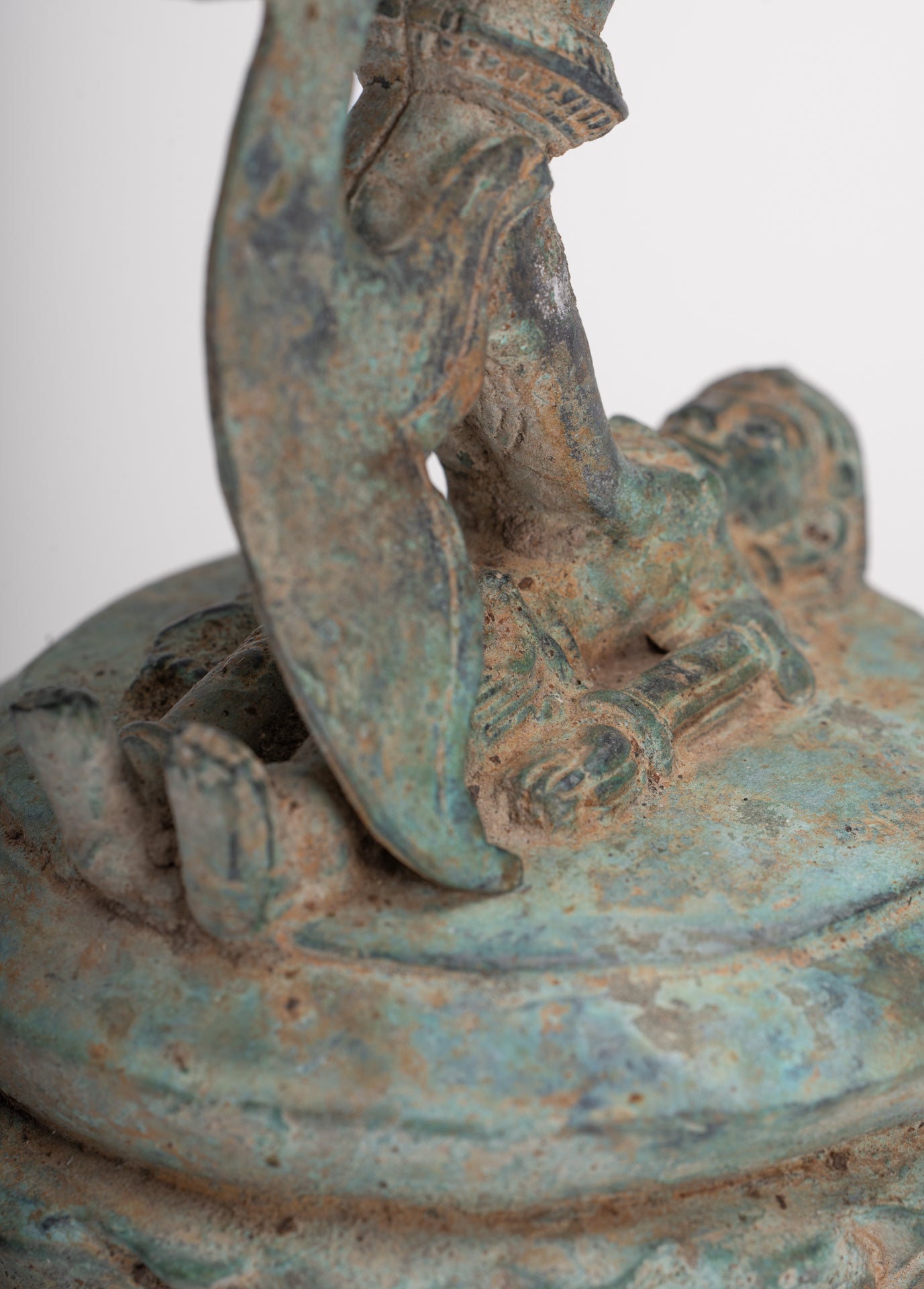 Antique Khmer Style Standing Bronze Tantric Hevajra & Nairatmya Statue - 48cm/19" Tall