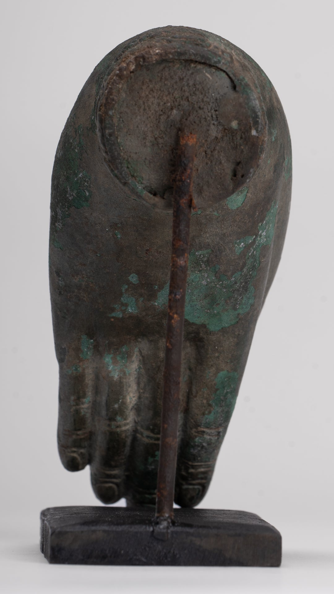 Mounted Antique Thai Style Southeast Asia Bronze Thai Protection Hand - 12.5cm/5"