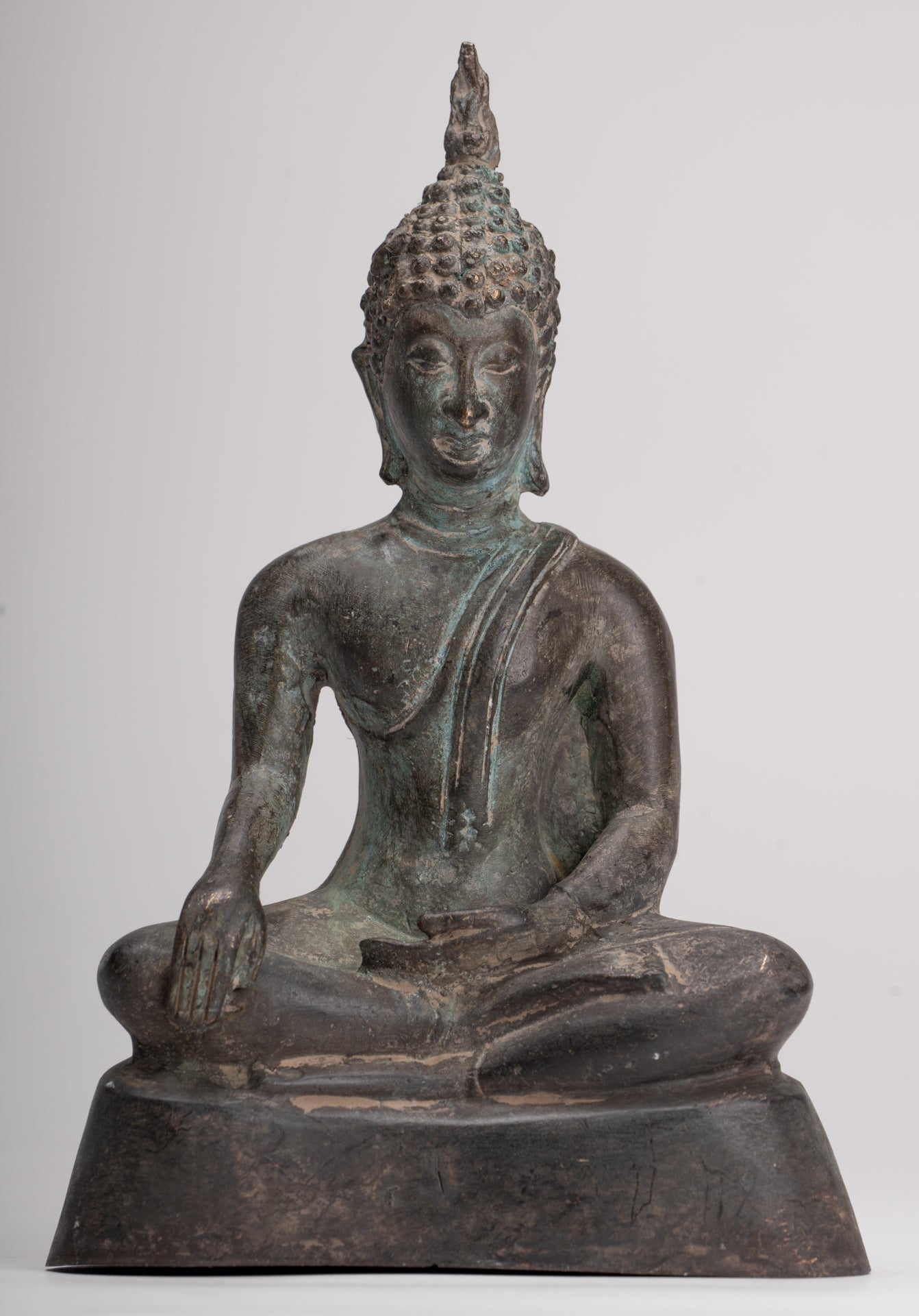 Buddha Statue - Antique Sukhothai Style Thai Enlightenment Buddha Statue - 19.5cm/8"