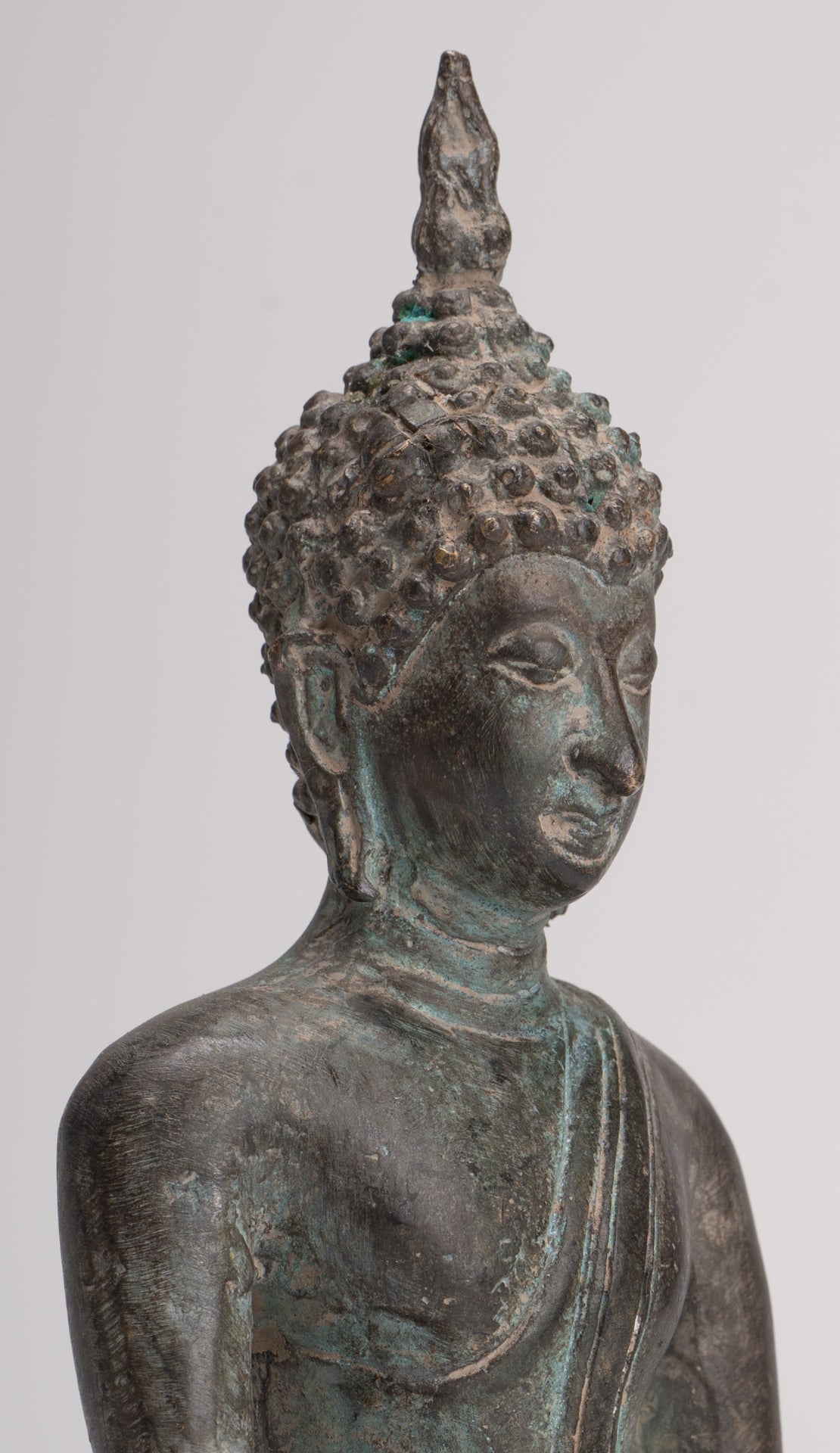 Buddha Statue - Antique Sukhothai Style Thai Enlightenment Buddha Statue - 19.5cm/8"