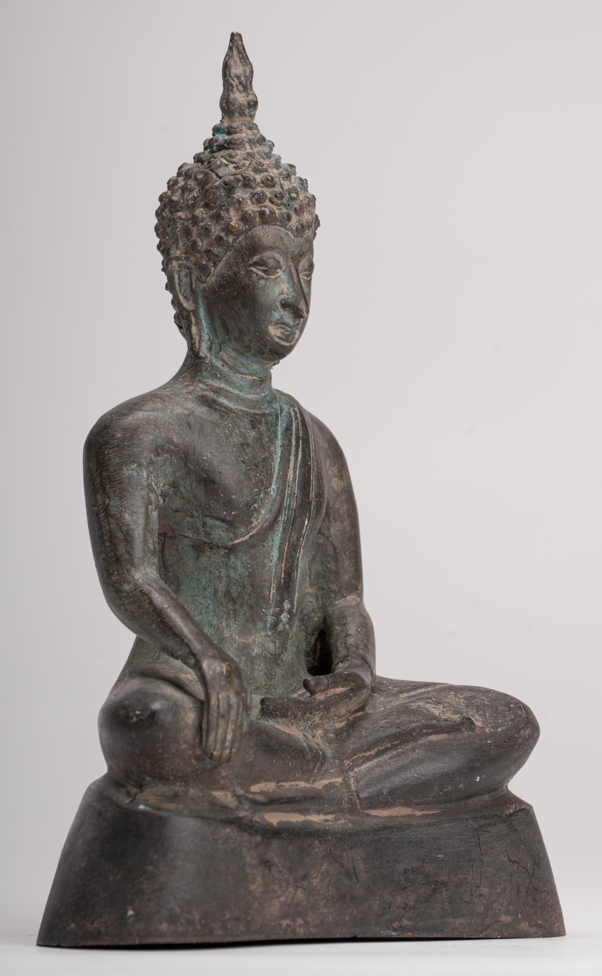 Buddha Statue - Antique Sukhothai Style Thai Enlightenment Buddha Statue - 19.5cm/8"