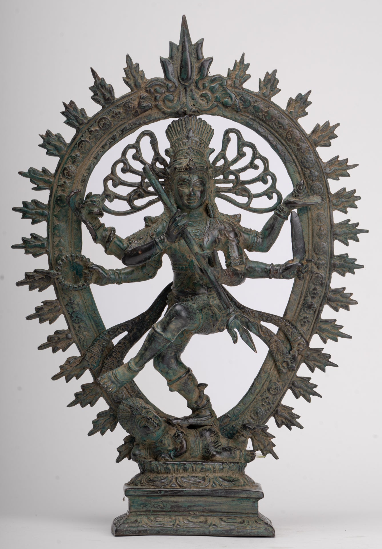 Antique Javanese Style Bronze Dancing Shiva statue as Lord Nataraja - 34.5cm(14") Tall