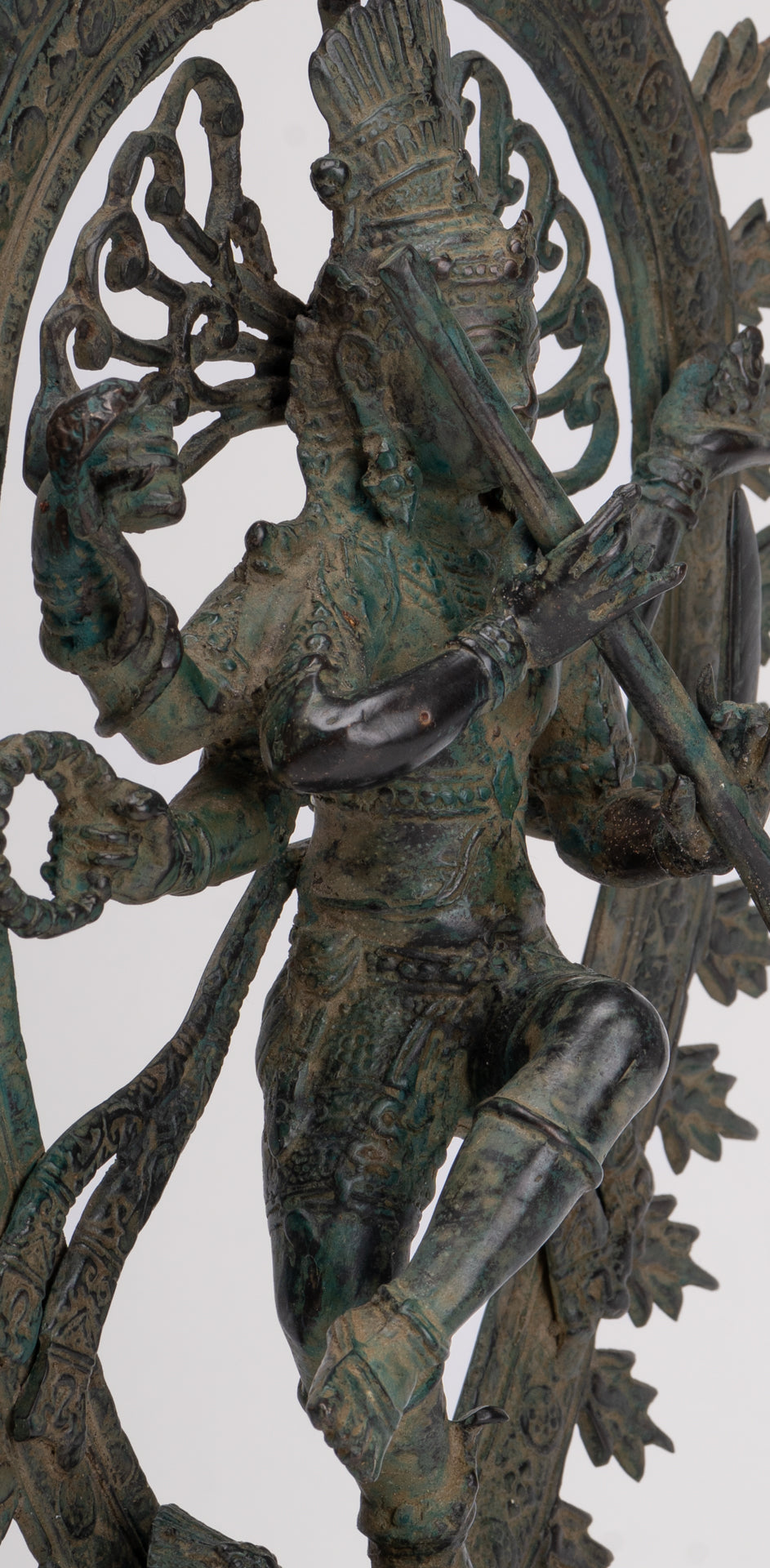 Antique Javanese Style Bronze Dancing Shiva statue as Lord Nataraja - 34.5cm(14") Tall