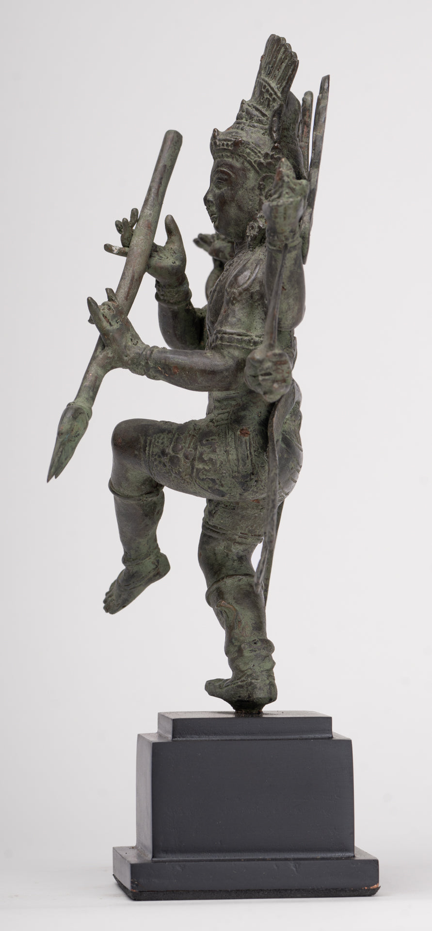 Antique Javanese Style Bronze Dancing Shiva statue as Lord Nataraja - 26cm(10") Tall