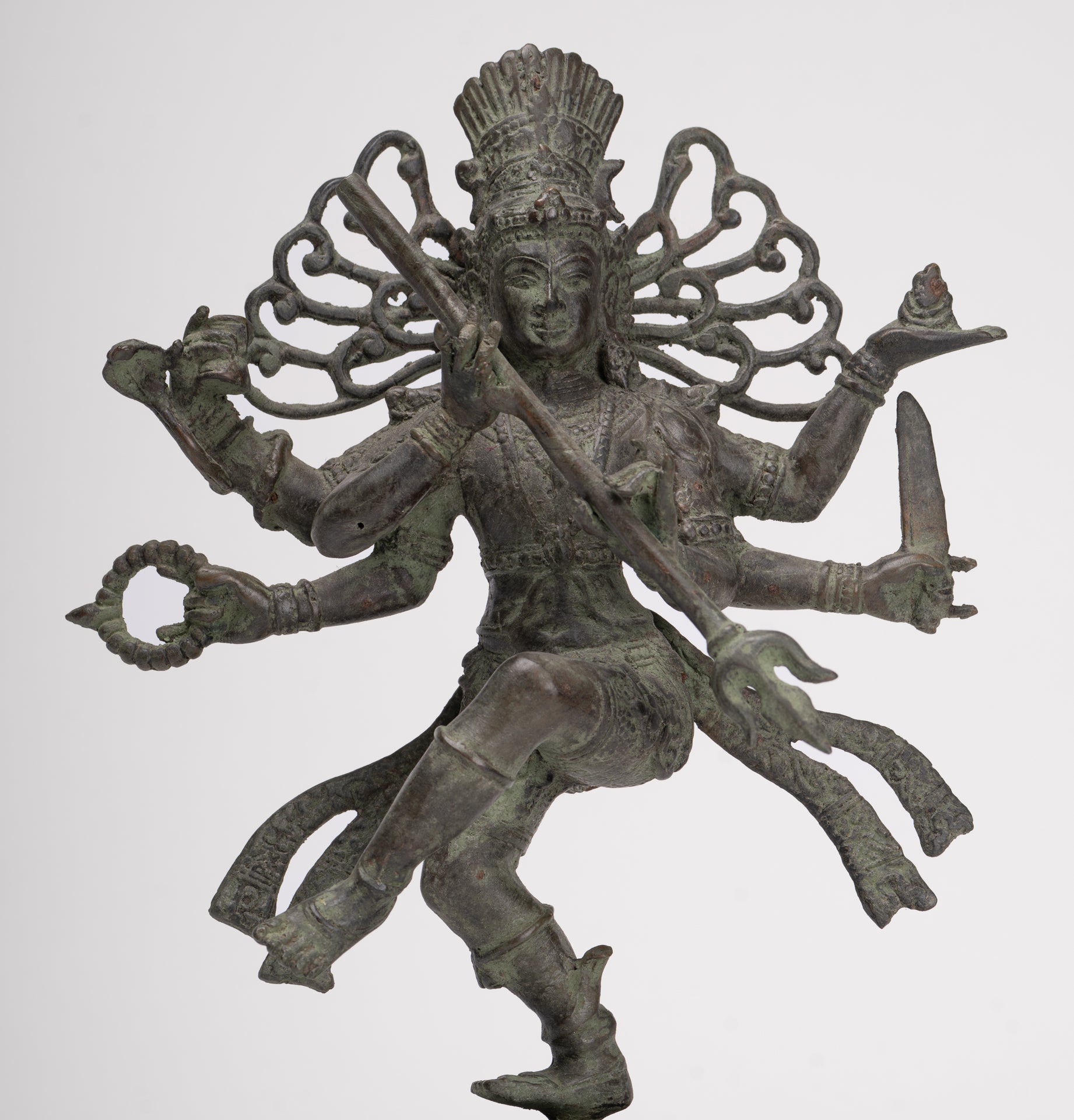 Antique Javanese Style Bronze Dancing Shiva statue as Lord Nataraja - 26cm(10") Tall