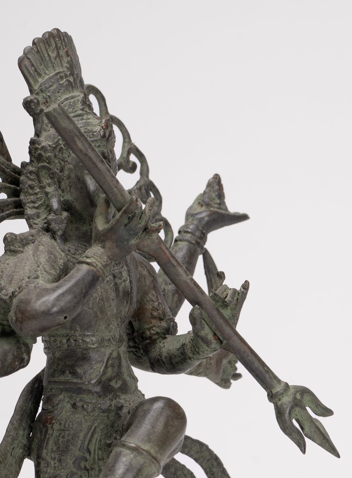 Antique Javanese Style Bronze Dancing Shiva statue as Lord Nataraja - 26cm(10") Tall