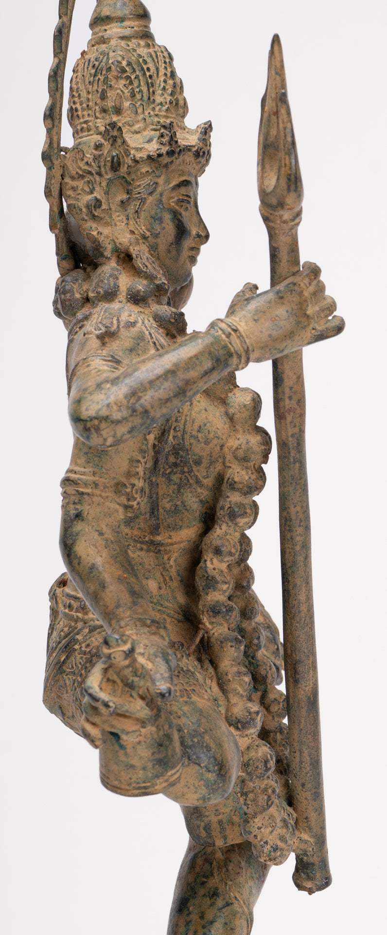 Kali Statue - Antique Java Style Majapahit Standing Bronze Kali or Mahakali Statue - 44cm/18"