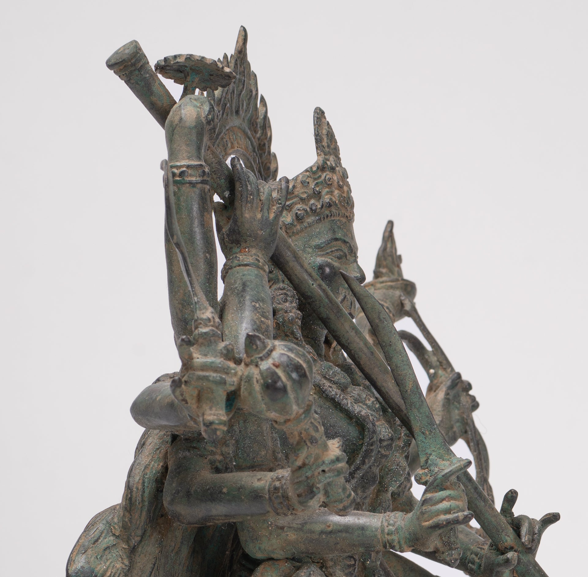 Kali Statue - Antique Java Style Majapahit Standing Bronze Kali or Mahakali Statue - 43cm/17"