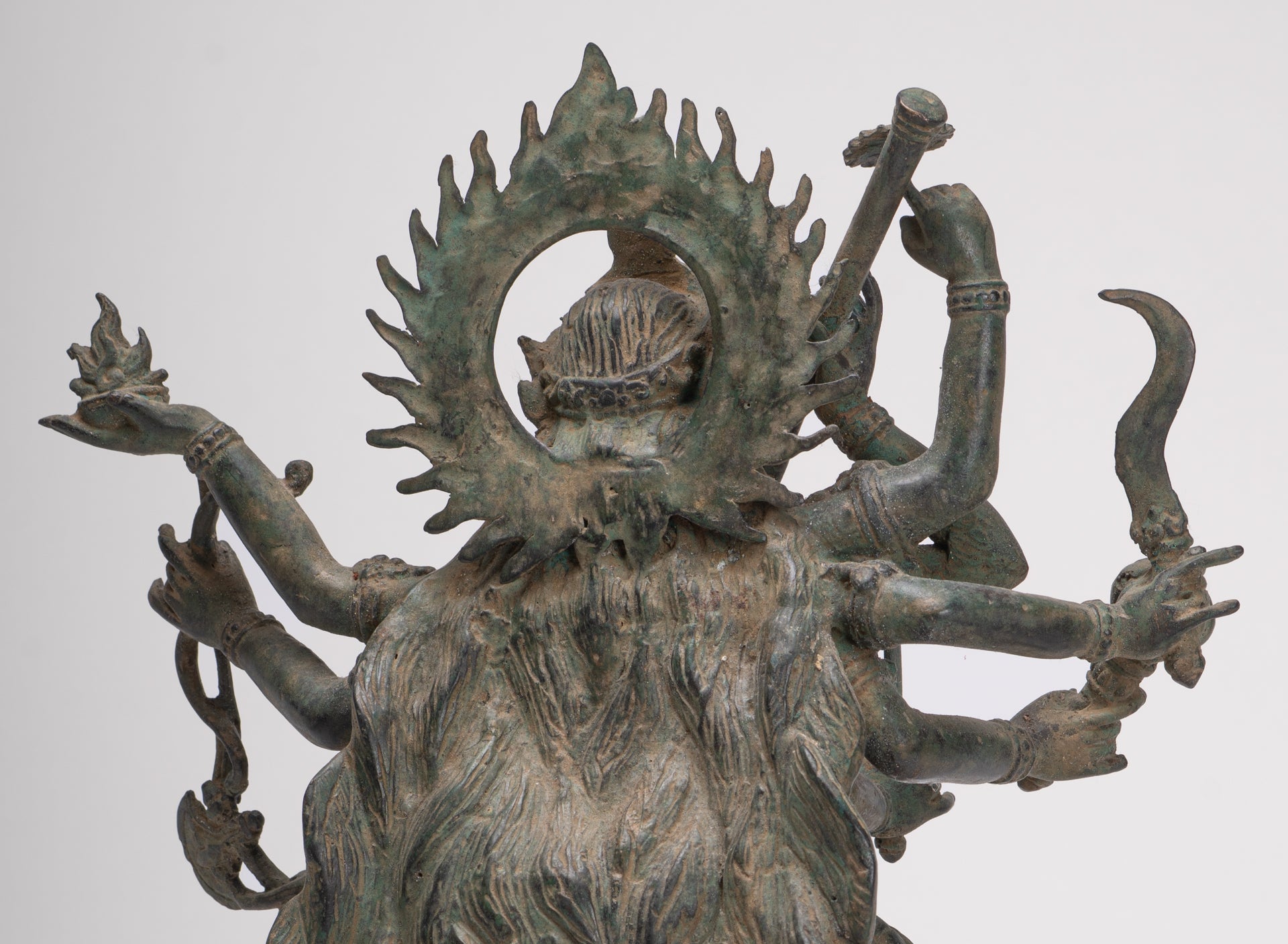 Kali Statue - Antique Java Style Majapahit Standing Bronze Kali or Mahakali Statue - 43cm/17"