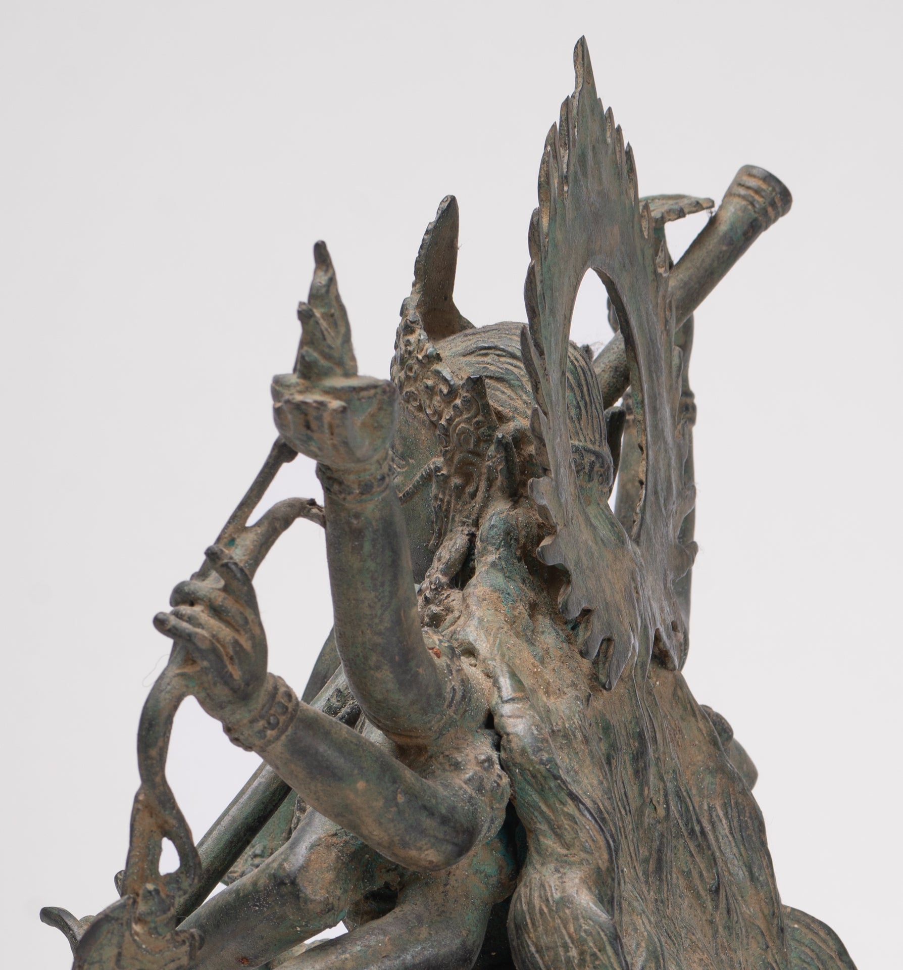 Kali Statue - Antique Java Style Majapahit Standing Bronze Kali or Mahakali Statue - 43cm/17"