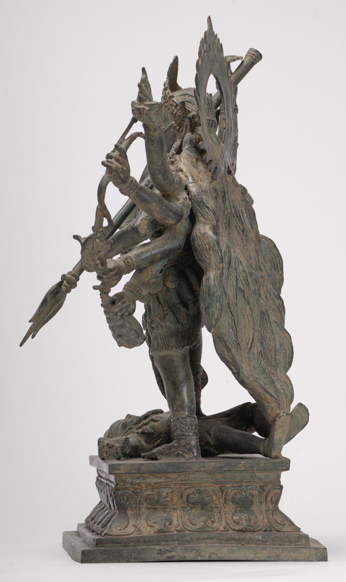 Kali Statue - Antique Java Style Majapahit Standing Bronze Kali or Mahakali Statue - 43cm/17"