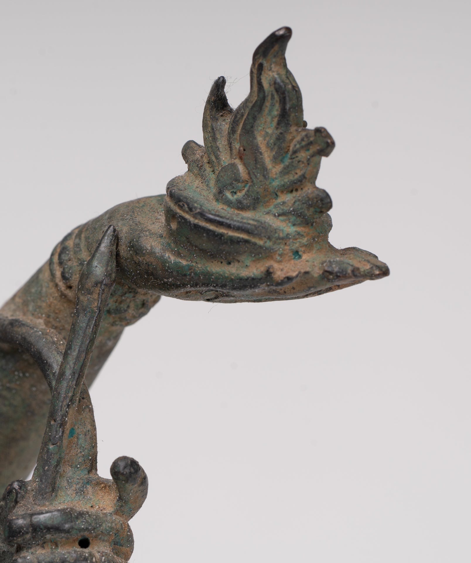 Kali Statue - Antique Java Style Majapahit Standing Bronze Kali or Mahakali Statue - 43cm/17"