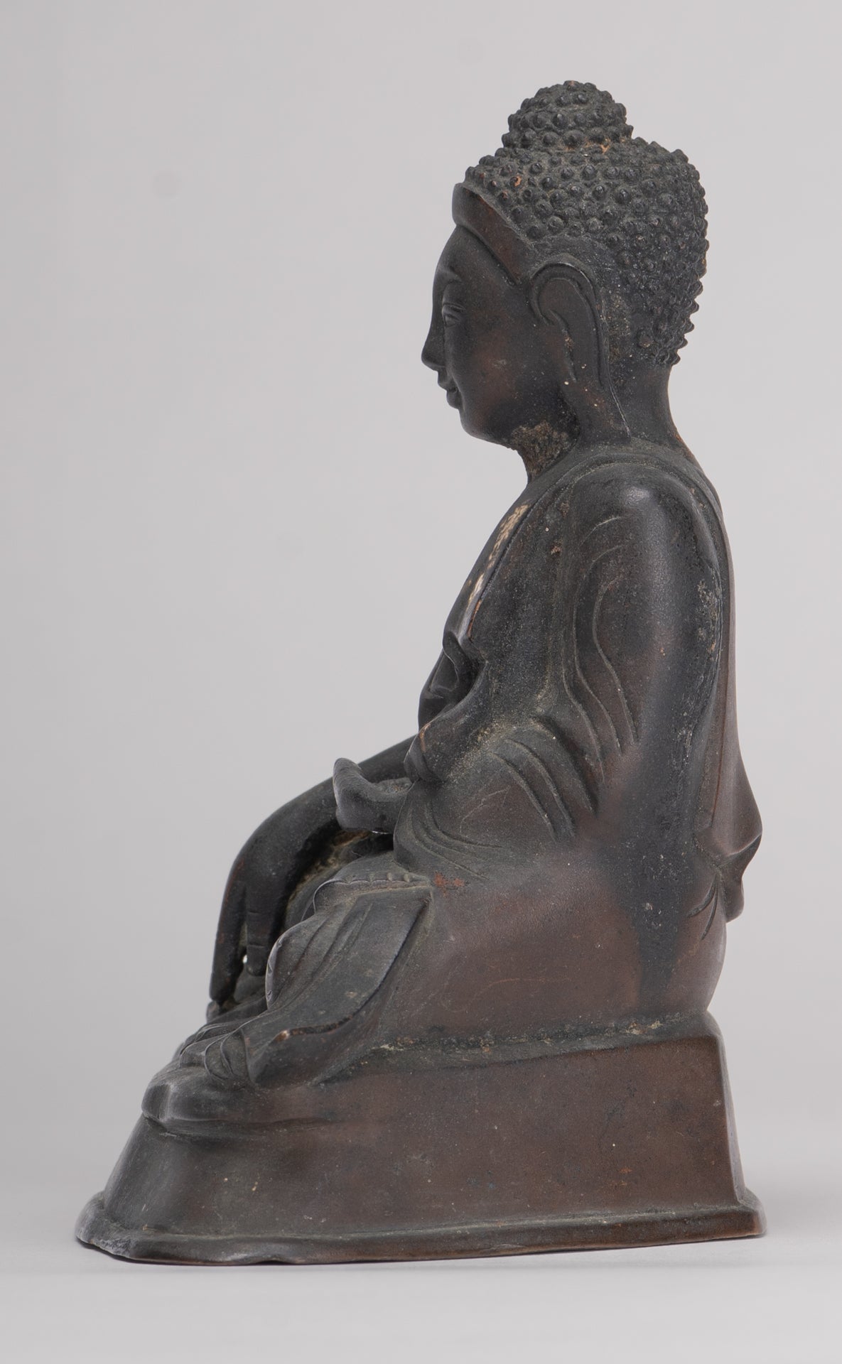 Buddha Statue im antiken Burmesischen Stil Holz Mandalay Aufklärung Buddha Statue mit 54cm/22"