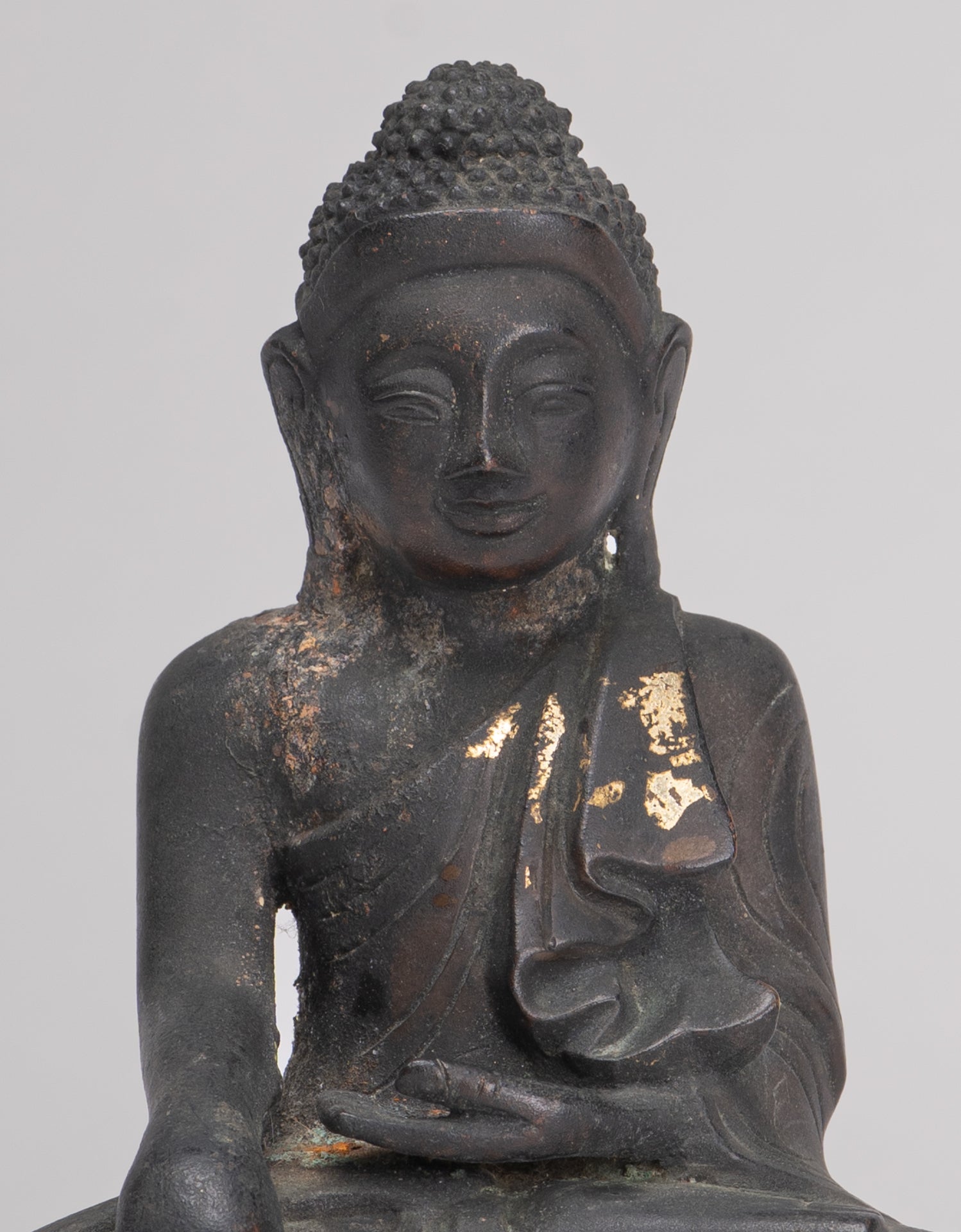 Buddha Statue im antiken Burmesischen Stil Holz Mandalay Aufklärung Buddha Statue mit 54cm/22"