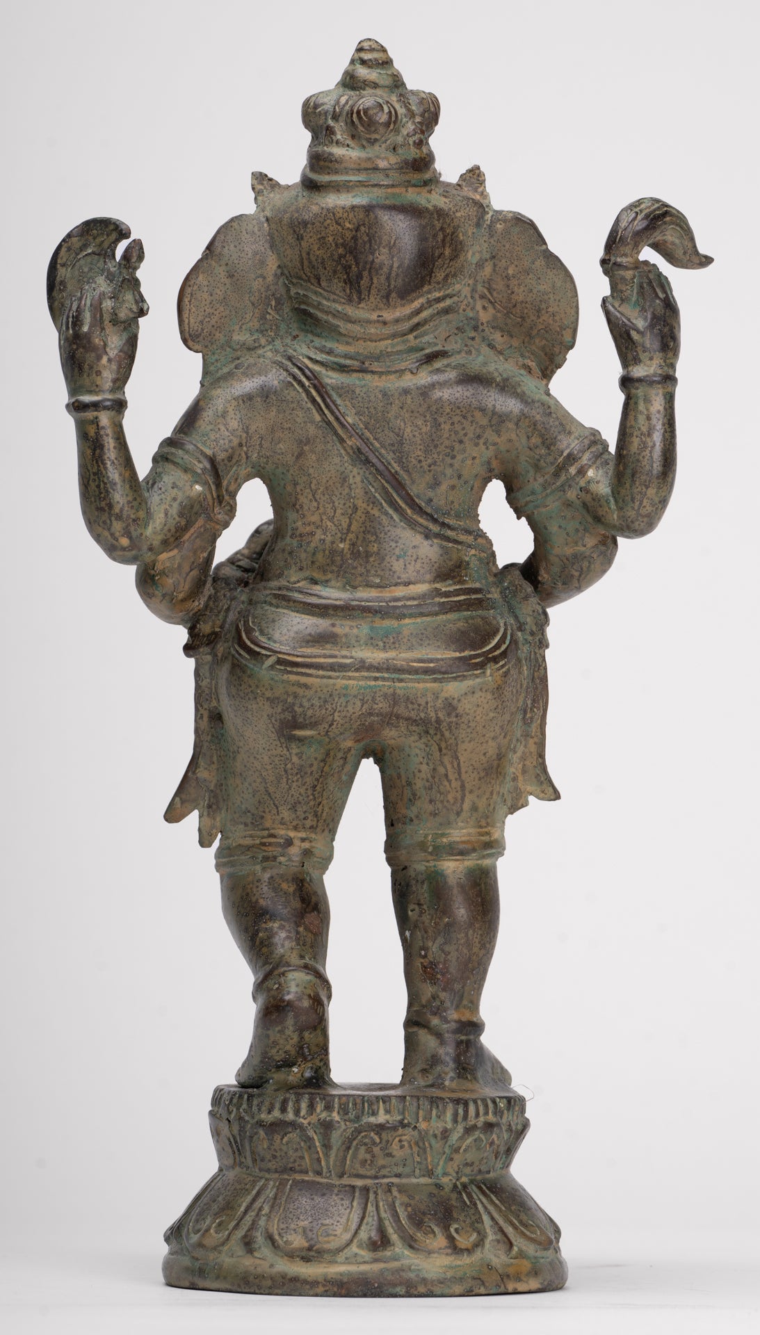 Ganesha Statue - Antique Javanese Style Bronze Standing Indonesian Ganesha Statue - 30cm/12"